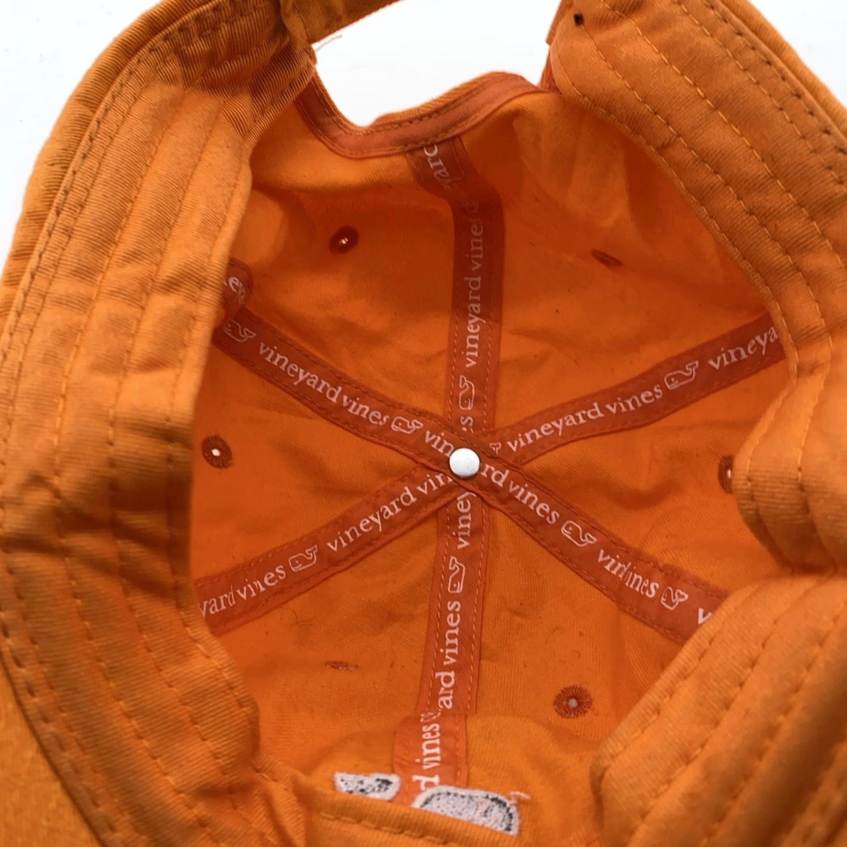 Vineyard Vines Vineyard Vines Hat Cap Strap Back Embroidered Whale Mens Classic Preppy Casual Orange Size ONE SIZE - 5 Thumbnail