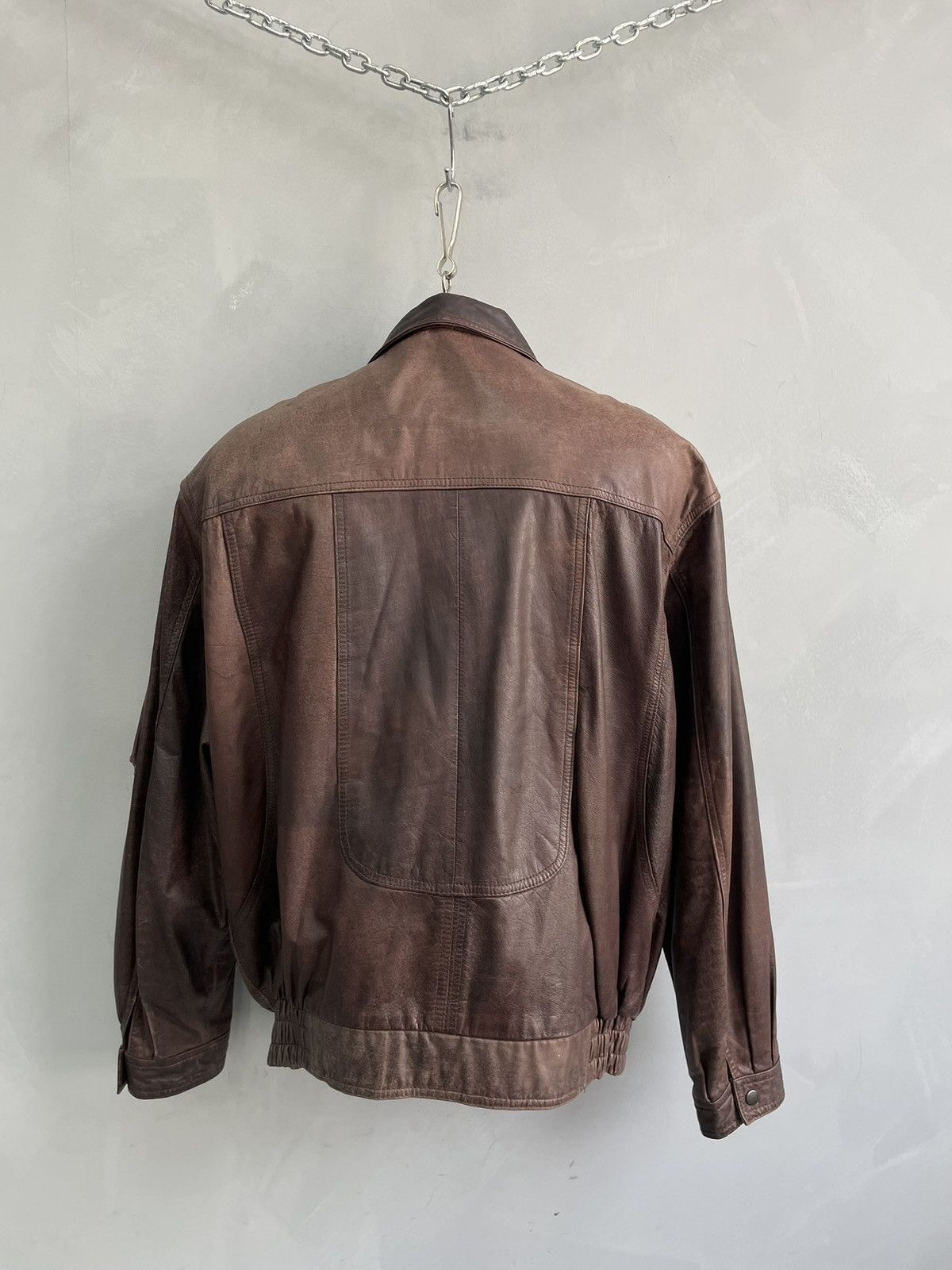 Schott Retro schott style aviation bomber 90s leather jacket y2k Size US L / EU 52-54 / 3 - 10 Thumbnail