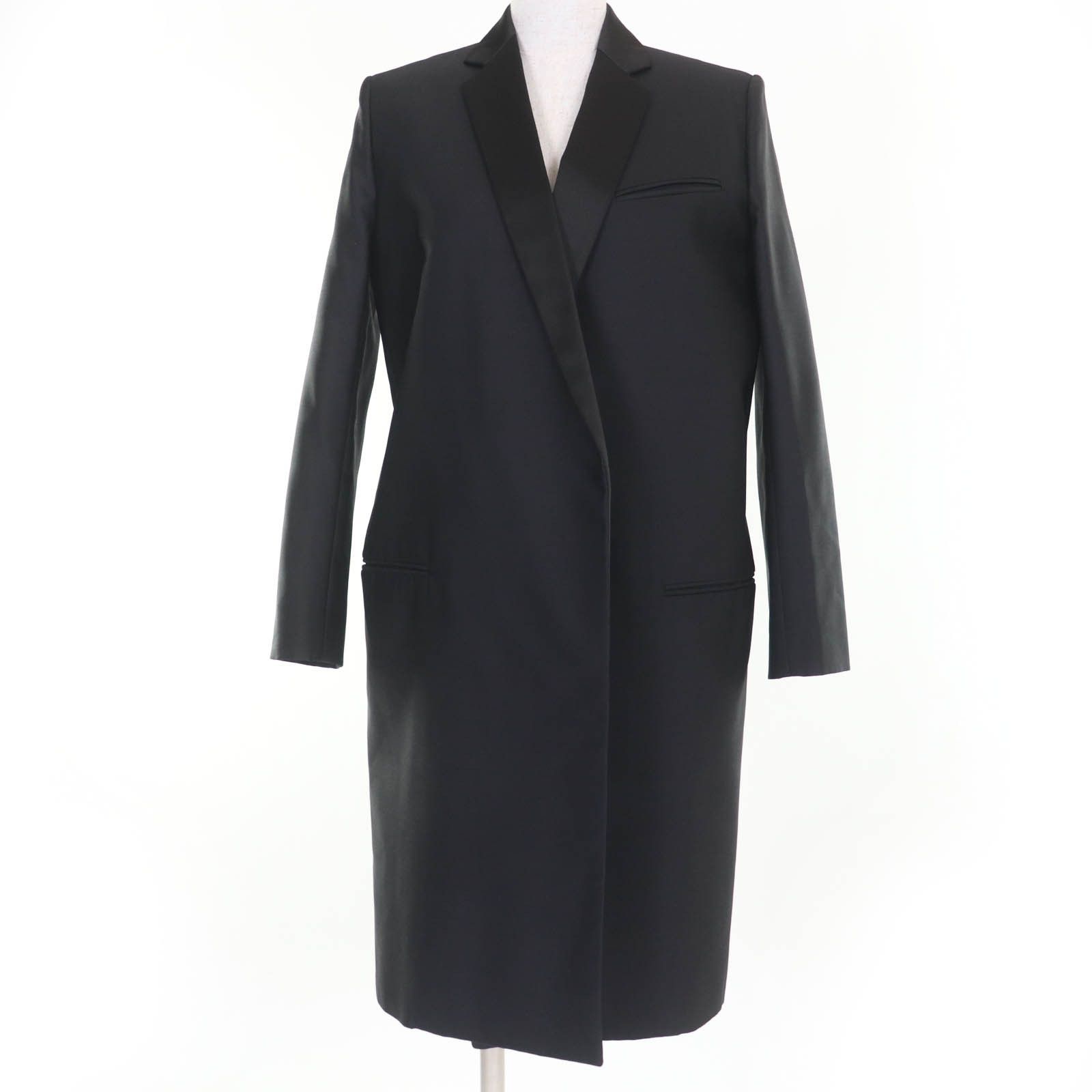 Celine Celine Celine Chesterfield Wool Coat Leather Outerwear DUTY FREE for USA Size ONE SIZE - 1 Thumbnail