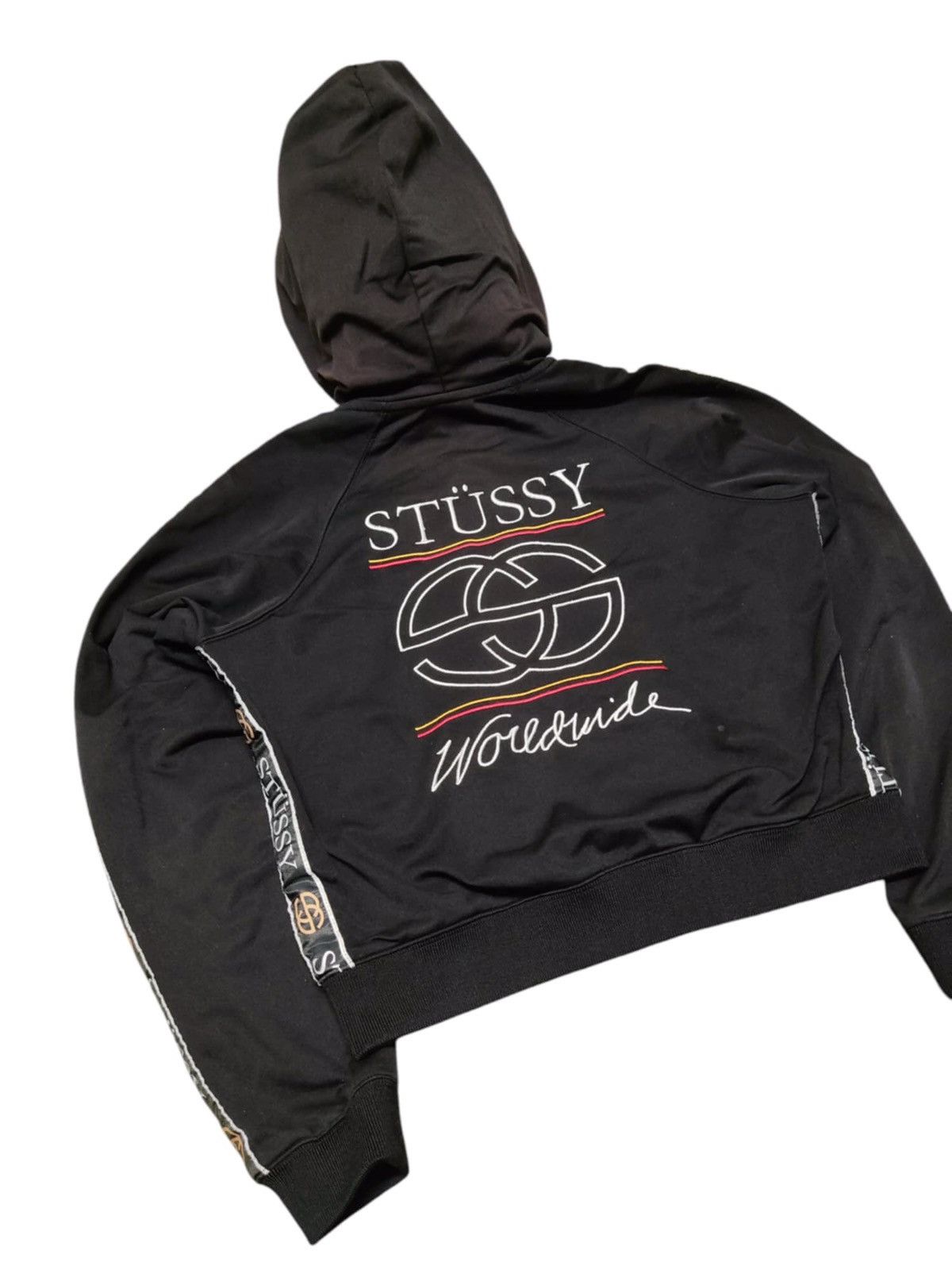 Stussy × Vintage VINTAGE Stussy Worldwide X Gucci Crop Hoodie Jacket Size M / US 6-8 / IT 42-44 - 12 Thumbnail