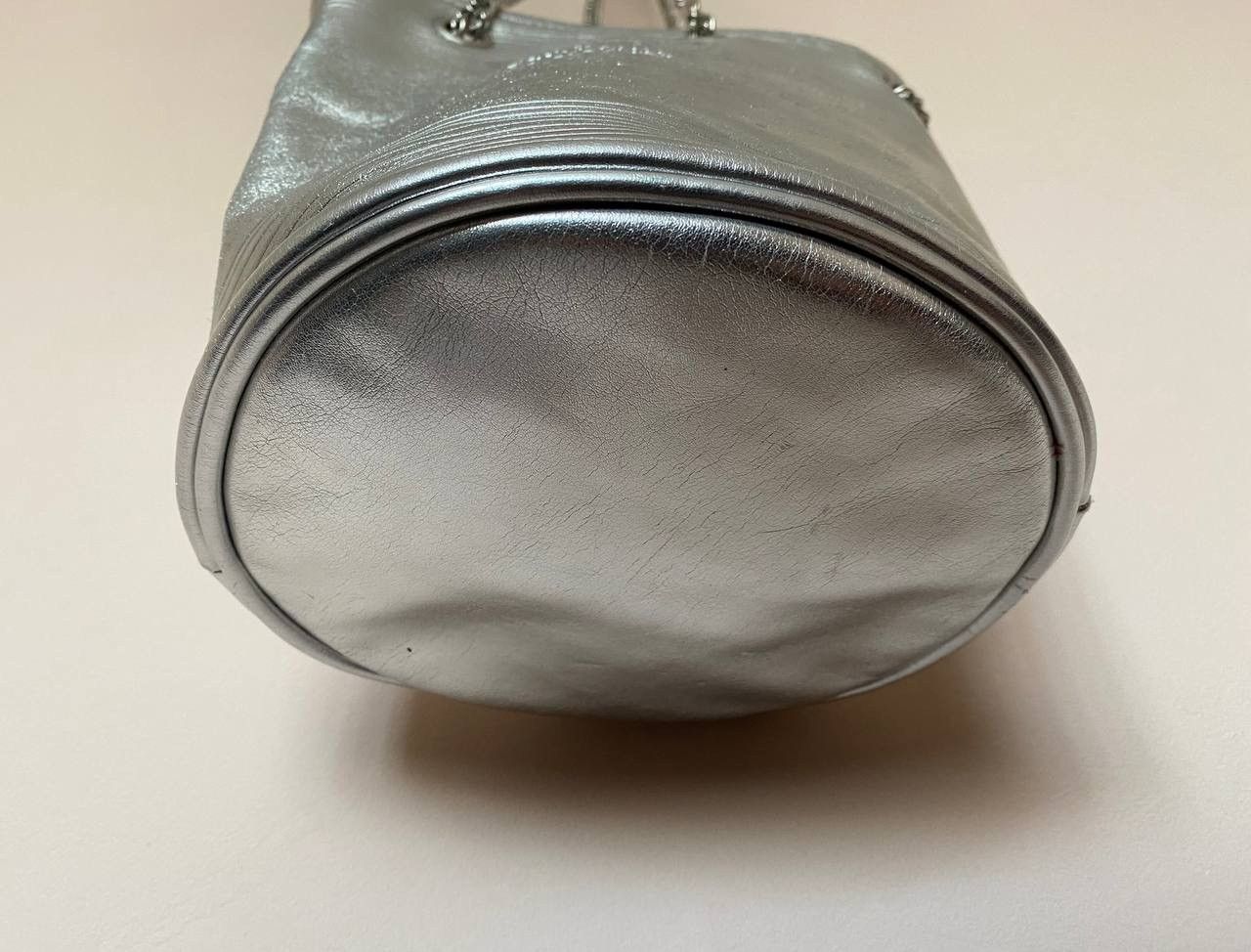 Jean Paul Gaultier Jean Paul Gaultier silver bucket bag leather silver red Size ONE SIZE - 4 Thumbnail