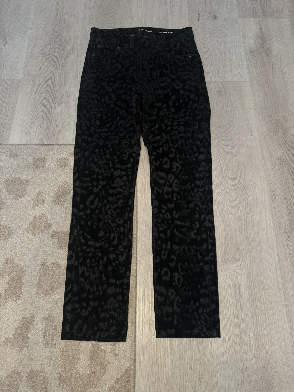 Saint Laurent Paris s/s 2018 velvet leopard denim!! Size US 28 / EU 44 - 1 Thumbnail