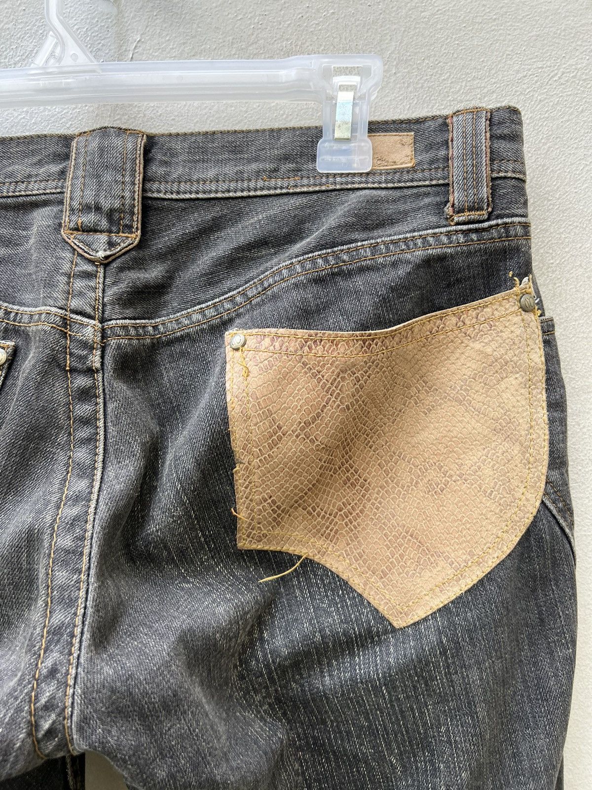 Nicole Club Vintage Nicole Club Faded Black Hybrid Denim Wide Leg Jeans Size US 30 / EU 46 - 18 Thumbnail