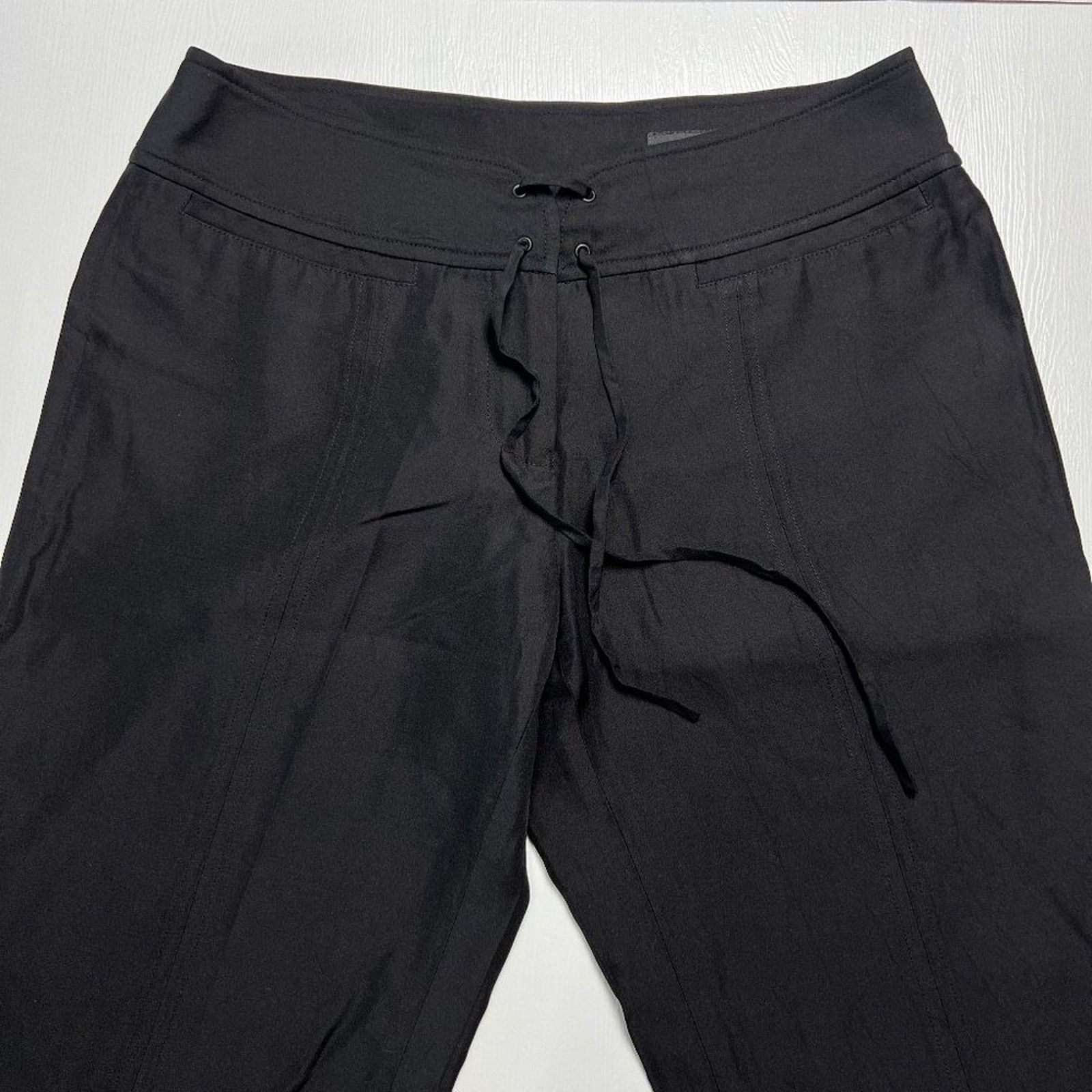 Other Gay Giano Silk Drawstring Trousers Black EU40 US28 Size 28" / US 6 / IT 42 - 4 Thumbnail