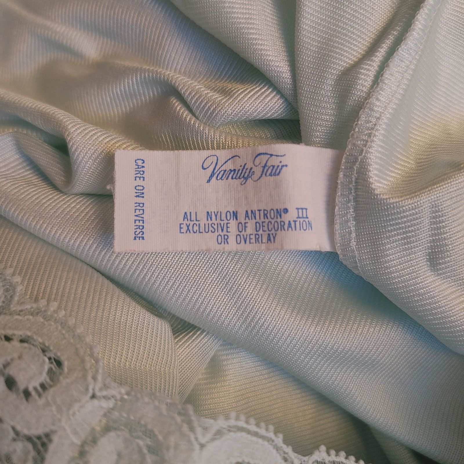 Other VTG Vanity Fair Womens OS Pastel Blue Sleeveless Night Gown Size ONE SIZE - 3 Thumbnail