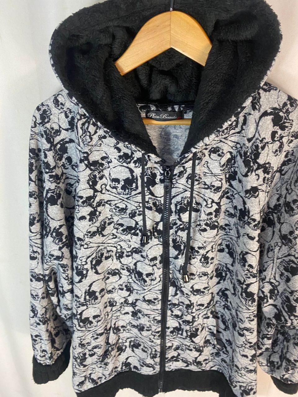 Japanese Brand Skull fullprint hoodie zipper by Plein beaute Size M / US 6-8 / IT 42-44 - 3 Thumbnail