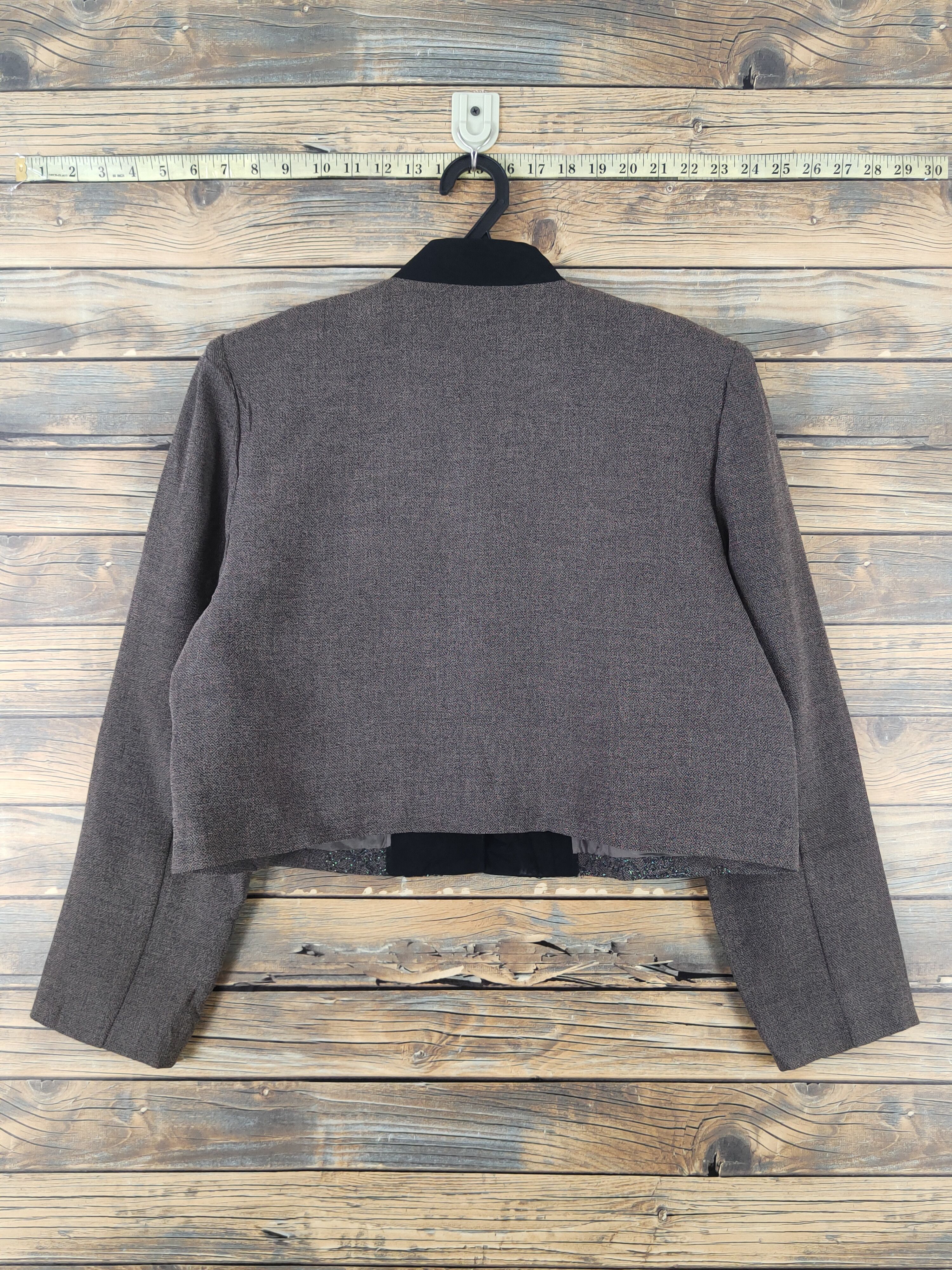 Japanese Brand × Vintage Vintage 💥 Mellow Eye Dark Brown Crop Top Blazers Size M / US 6-8 / IT 42-44 - 7 Thumbnail