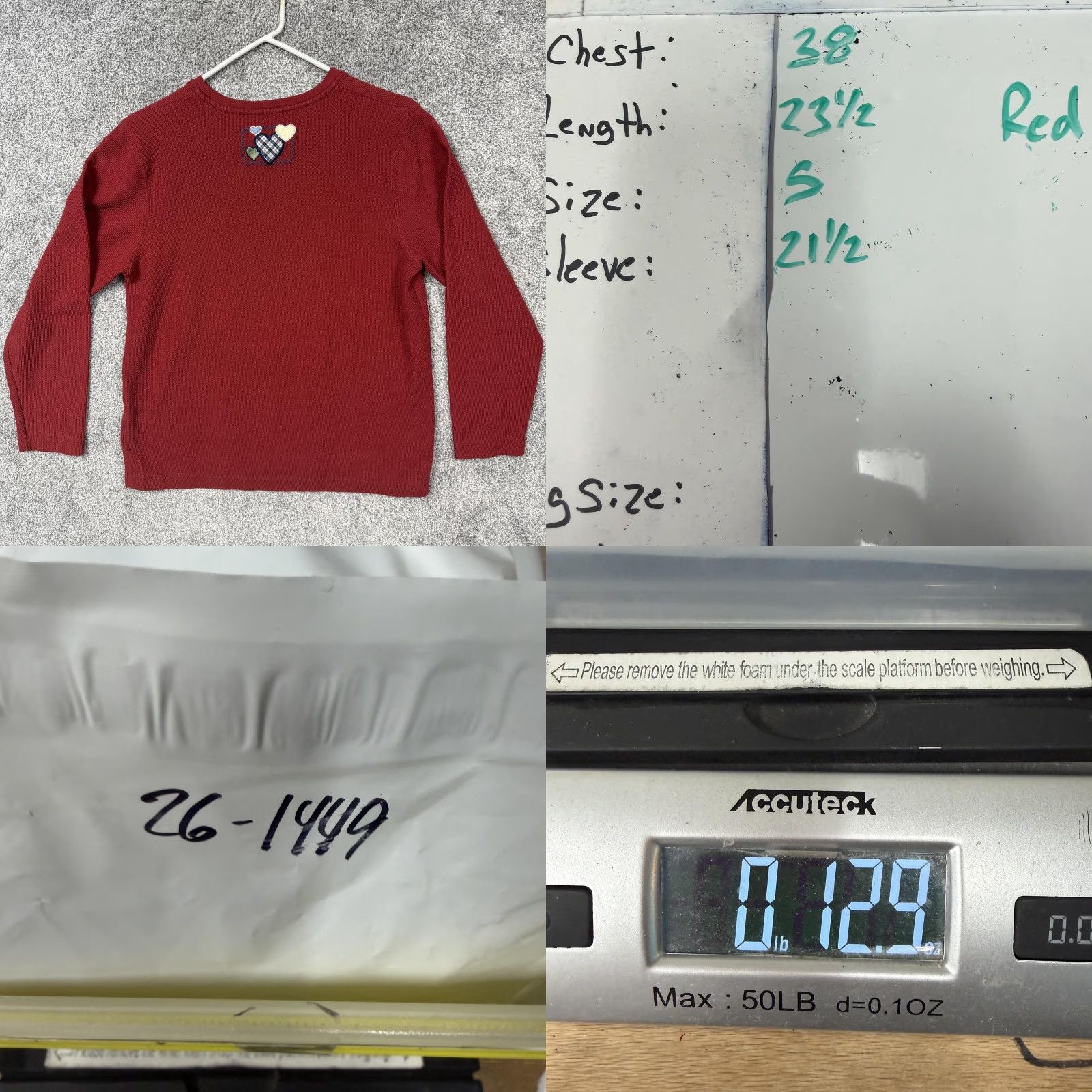 Vintage VINTAGE Christopher & Banks T-Shirt Womens S Red Heart Embroidered Valentine Crew Neck Long Sleeve Knit Top Size S / US 4 / IT 40 - 8 Thumbnail