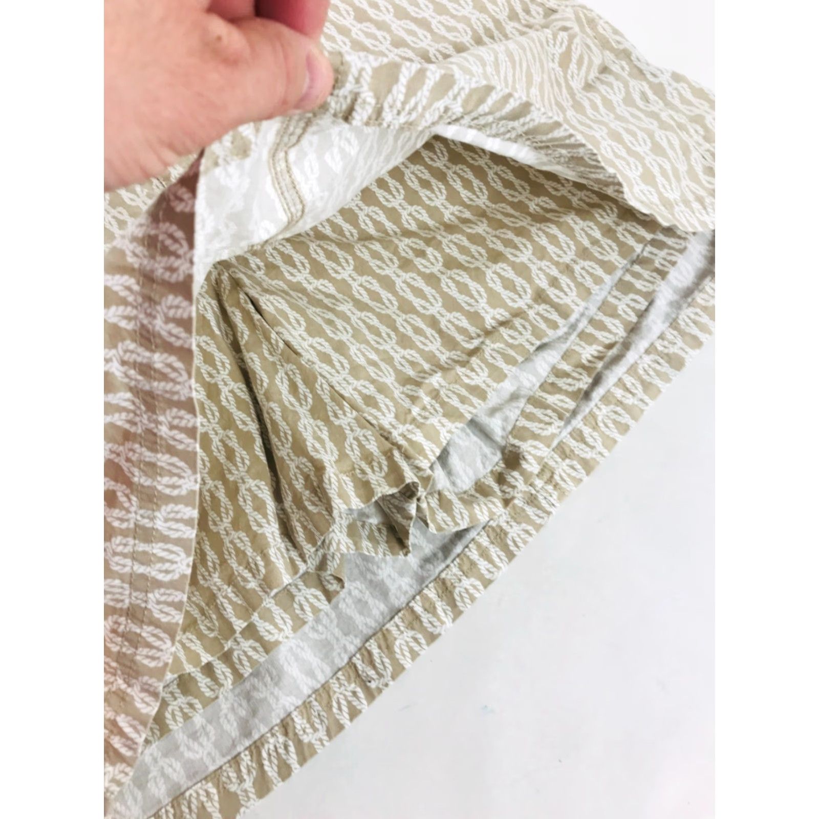 Croft & Barrow Croft & Barrow Skirt Women's Plus Size 18 Stretch Tan White Rope Knot Skort Size 40" / US 18 - 6 Thumbnail