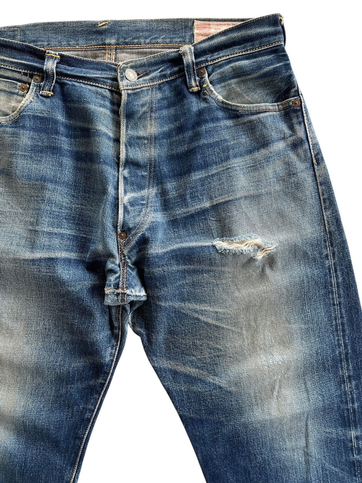 Evisu Evisu Daicock Distressed Selvedge Denim Size US 34 / EU 50 - 6 Thumbnail