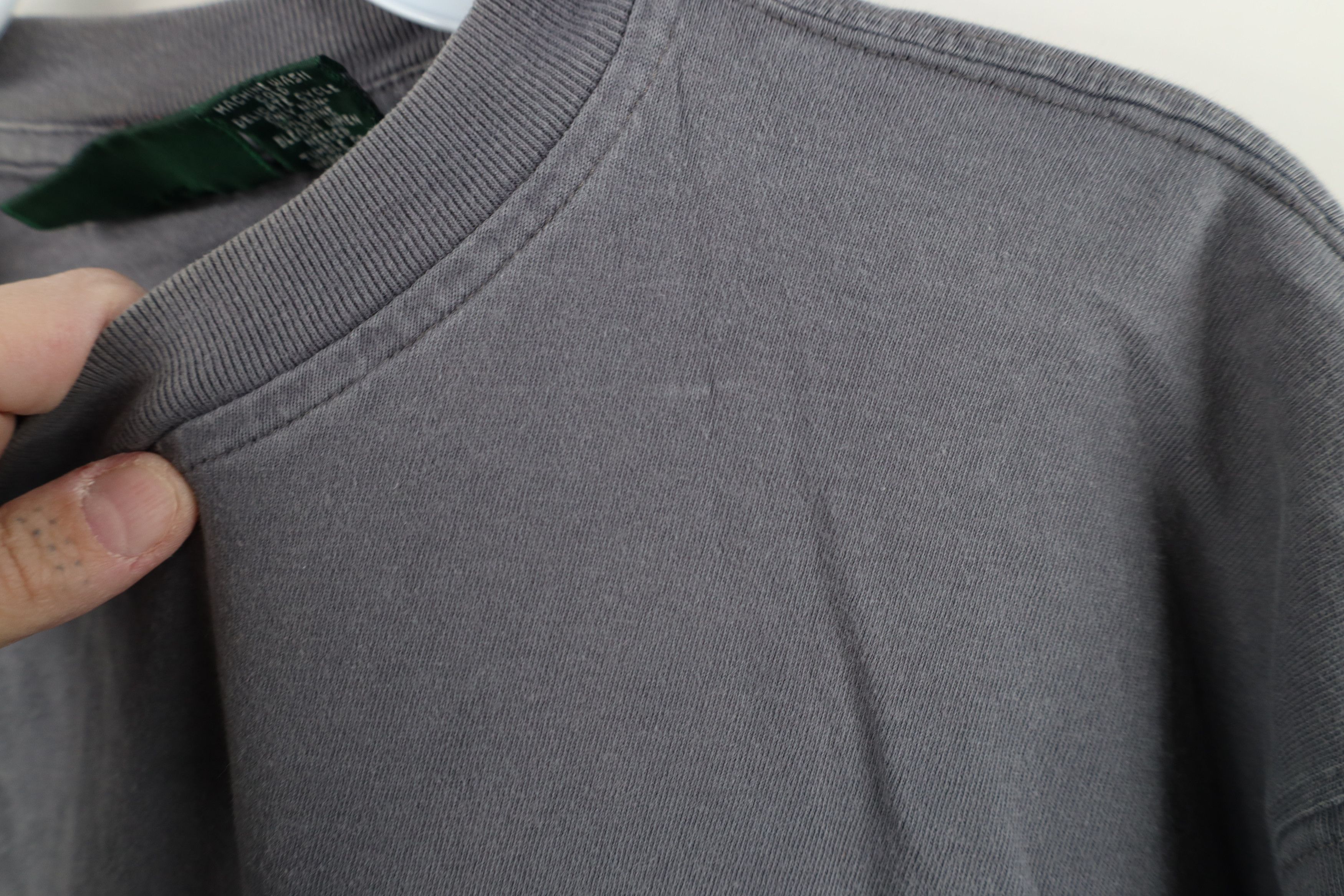Vintage Vintage 90s Y2K Streetwear Faded Blank Cotton T-Shirt Gray Size US M / EU 48-50 / 2 - 5 Thumbnail