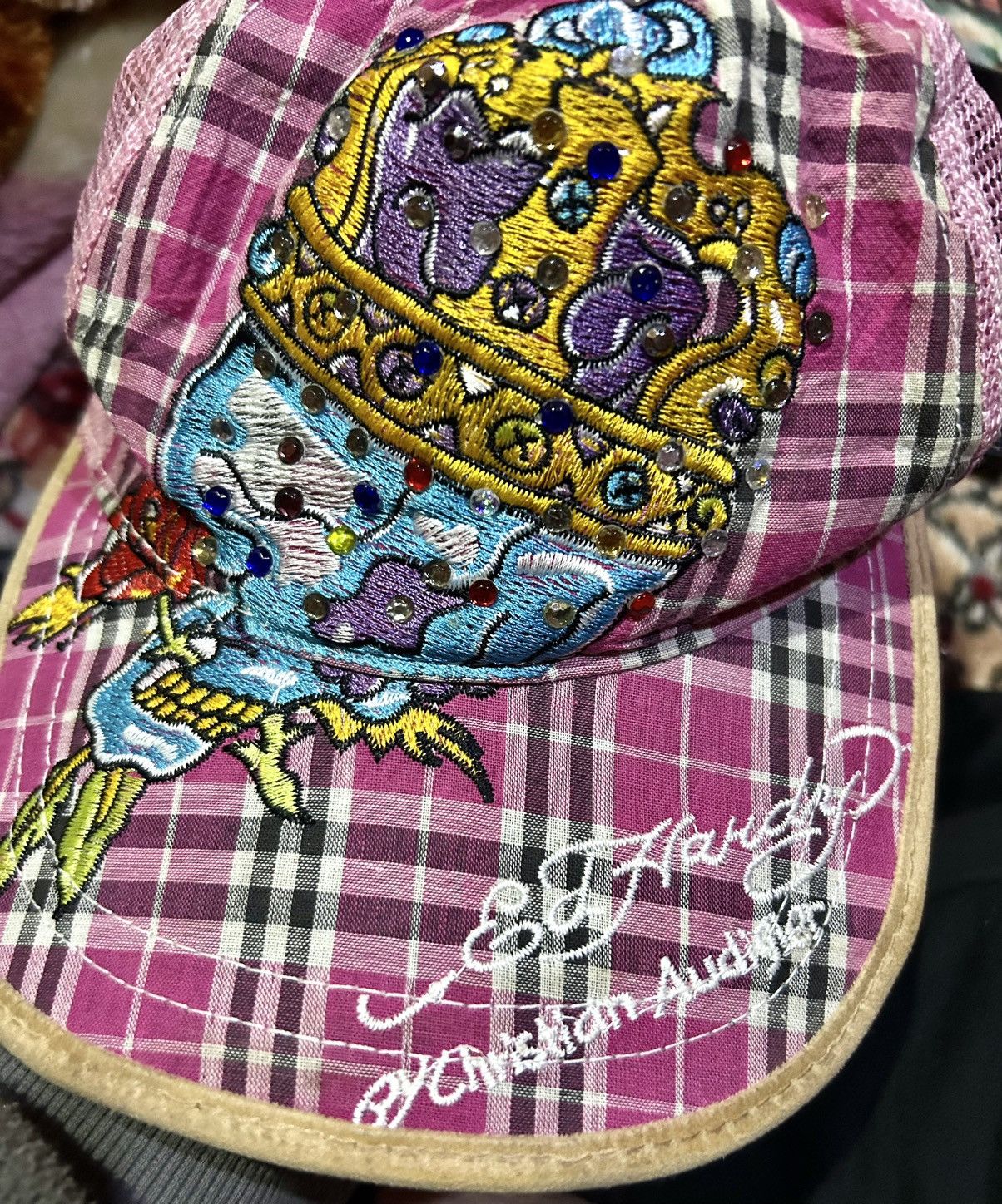 Ed Hardy 💥GEM💥 VINTAGE ED HARDY EMBROIDERED LOGO CAP Size ONE SIZE - 2 Thumbnail