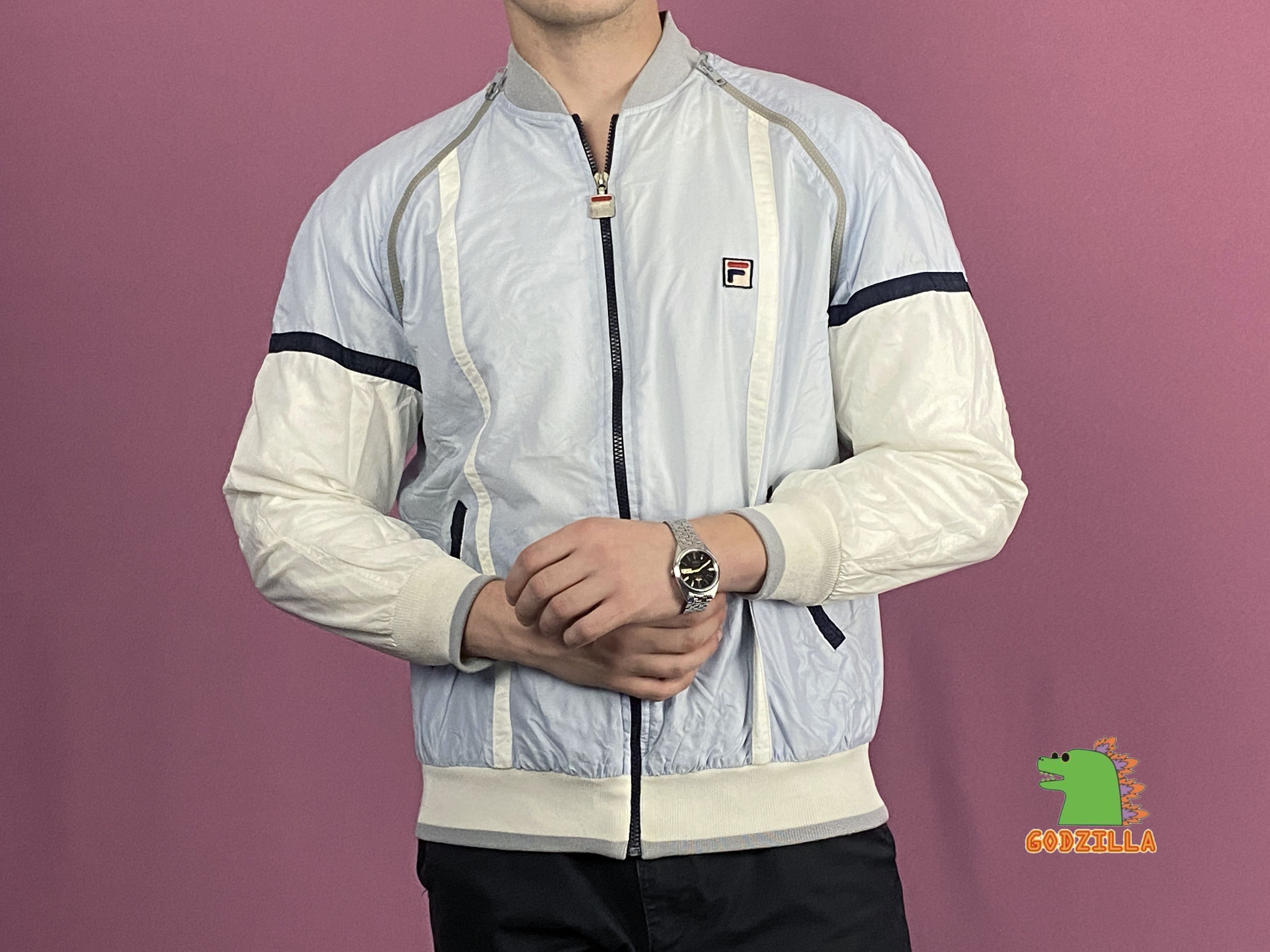 Fila × Vintage 90s Fila Vintage Men's Bomber Jacket Vest Convertible - L Size US L / EU 52-54 / 3 - 4 Thumbnail
