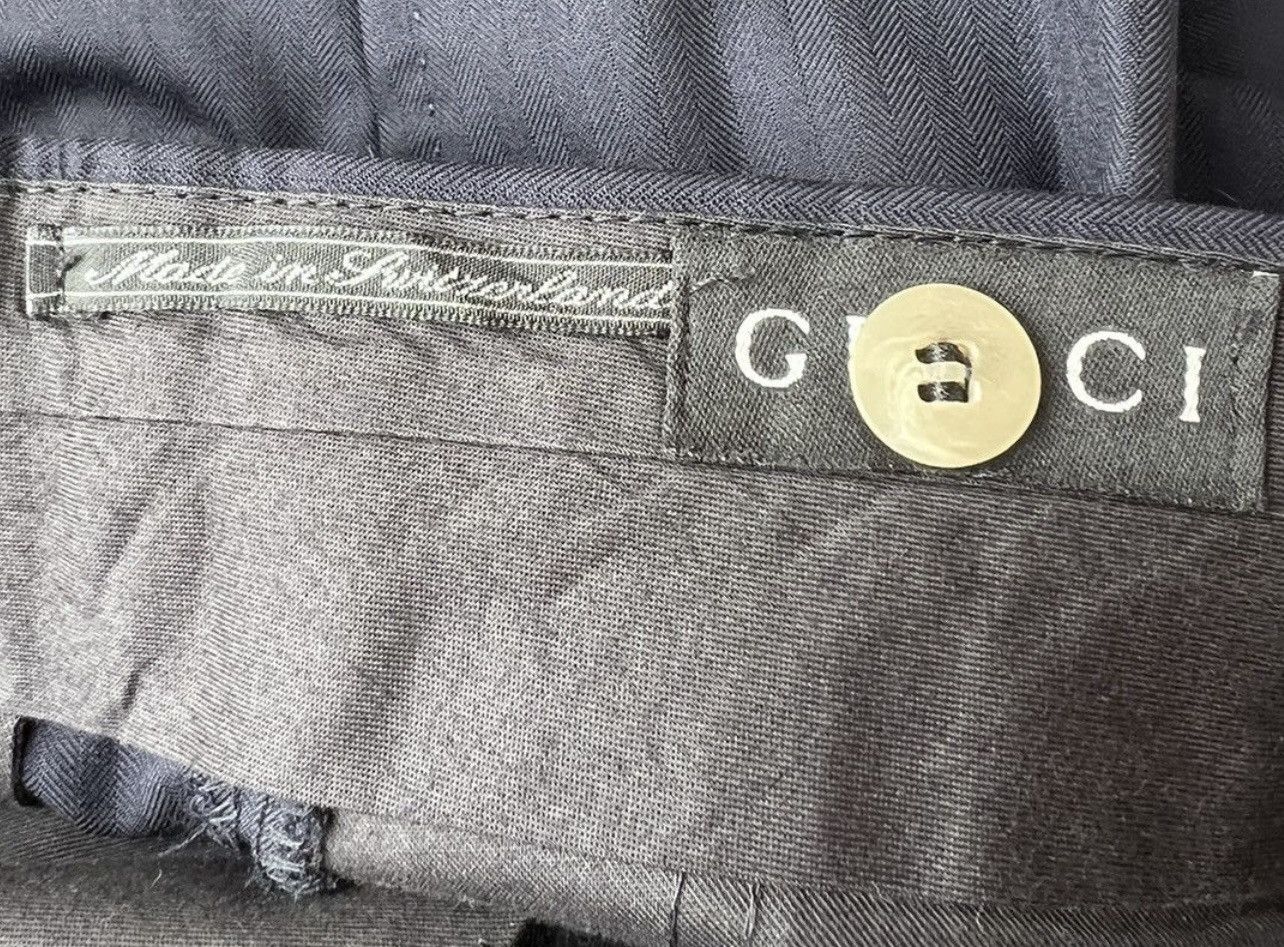 Gucci Vintage 90s Gucci Herringbone Striped Trouser Pant Size US 35 - 23 Thumbnail
