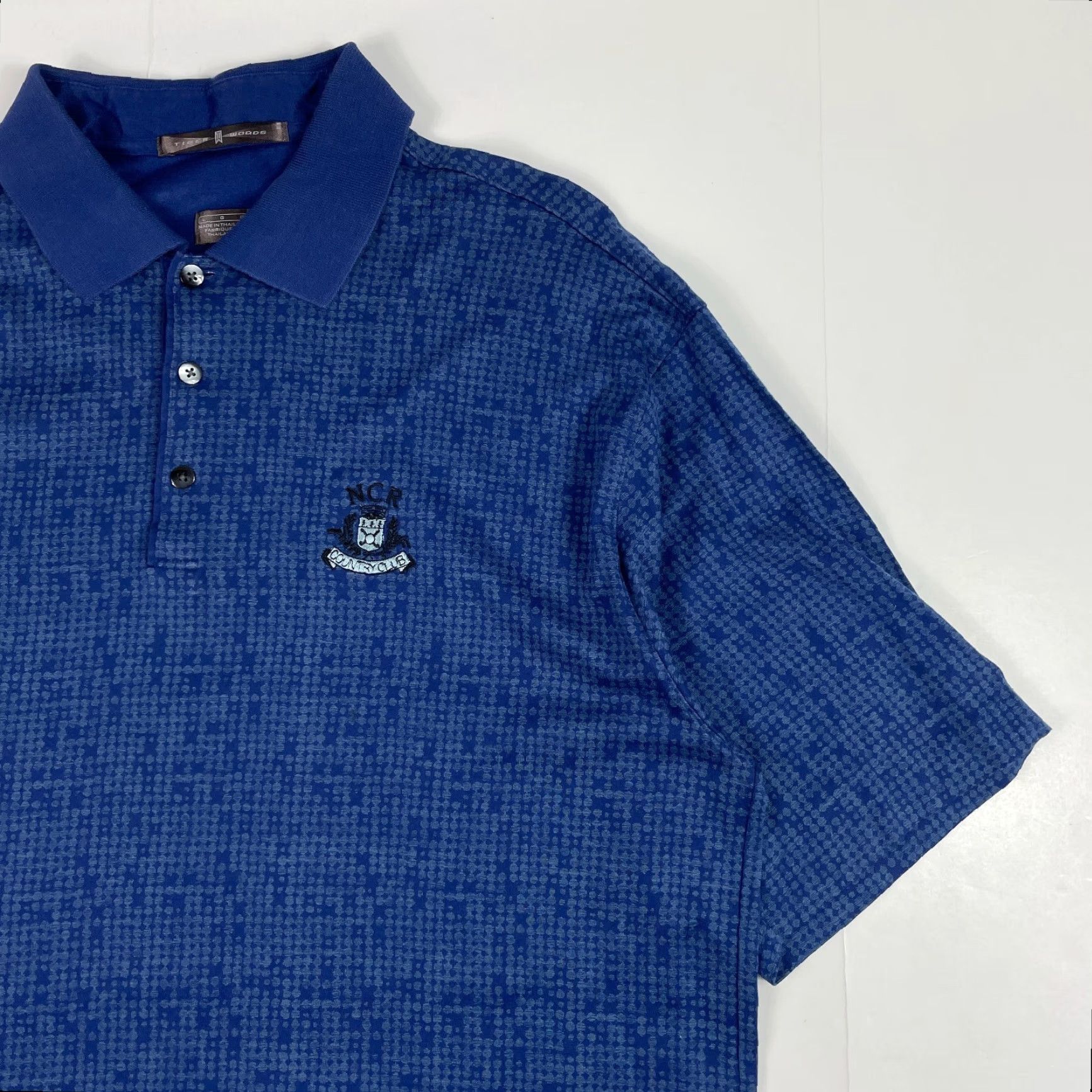 Nike Nike Polo Shirt Mens Large Blue Tiger Woods Geometric Short Sleeve Golf Outdoors Size US L / EU 52-54 / 3 - 3 Thumbnail