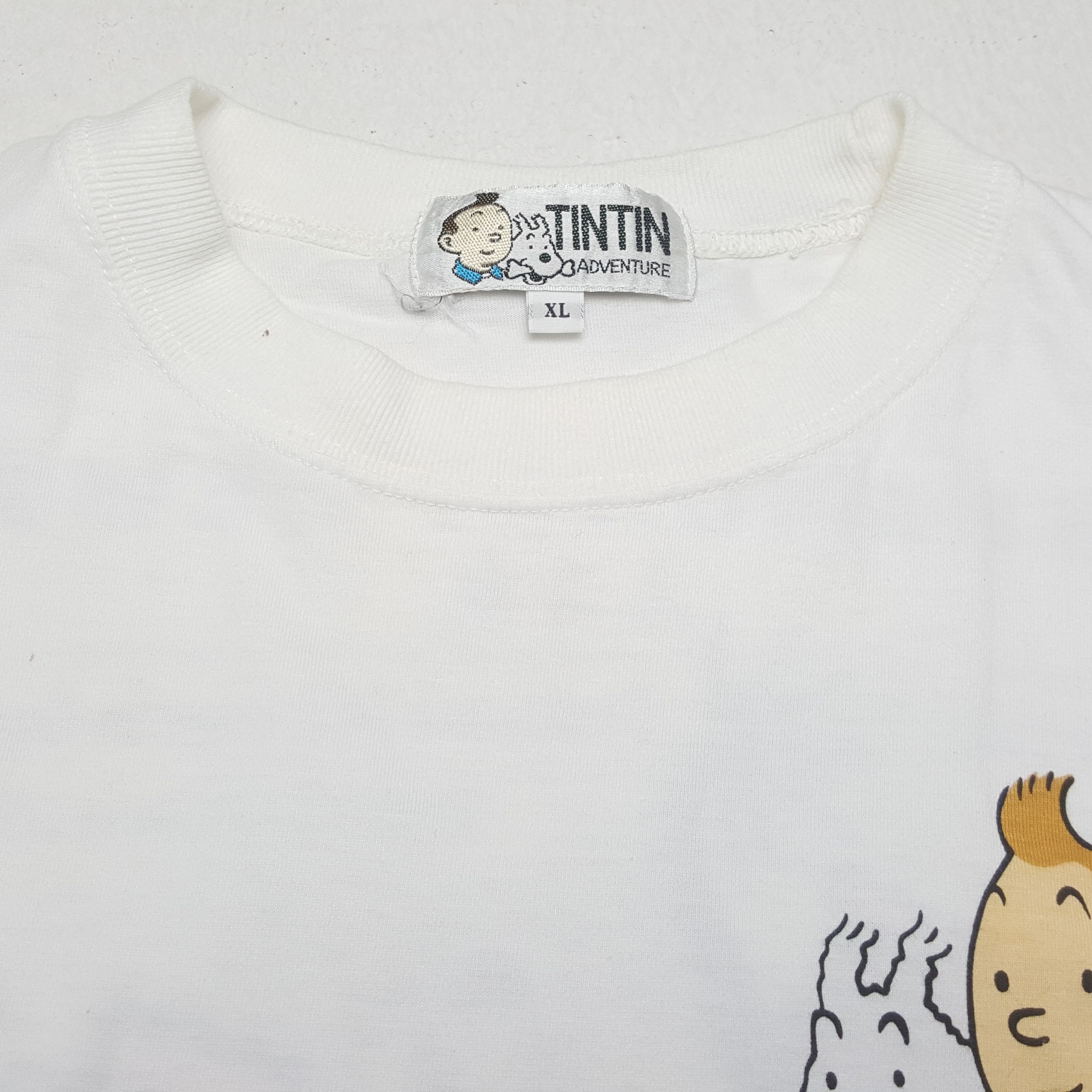 Vintage Vintage TINTIN THE BLUE LOTUS American Cartoon T-Shirts Size US L / EU 52-54 / 3 - 7 Thumbnail