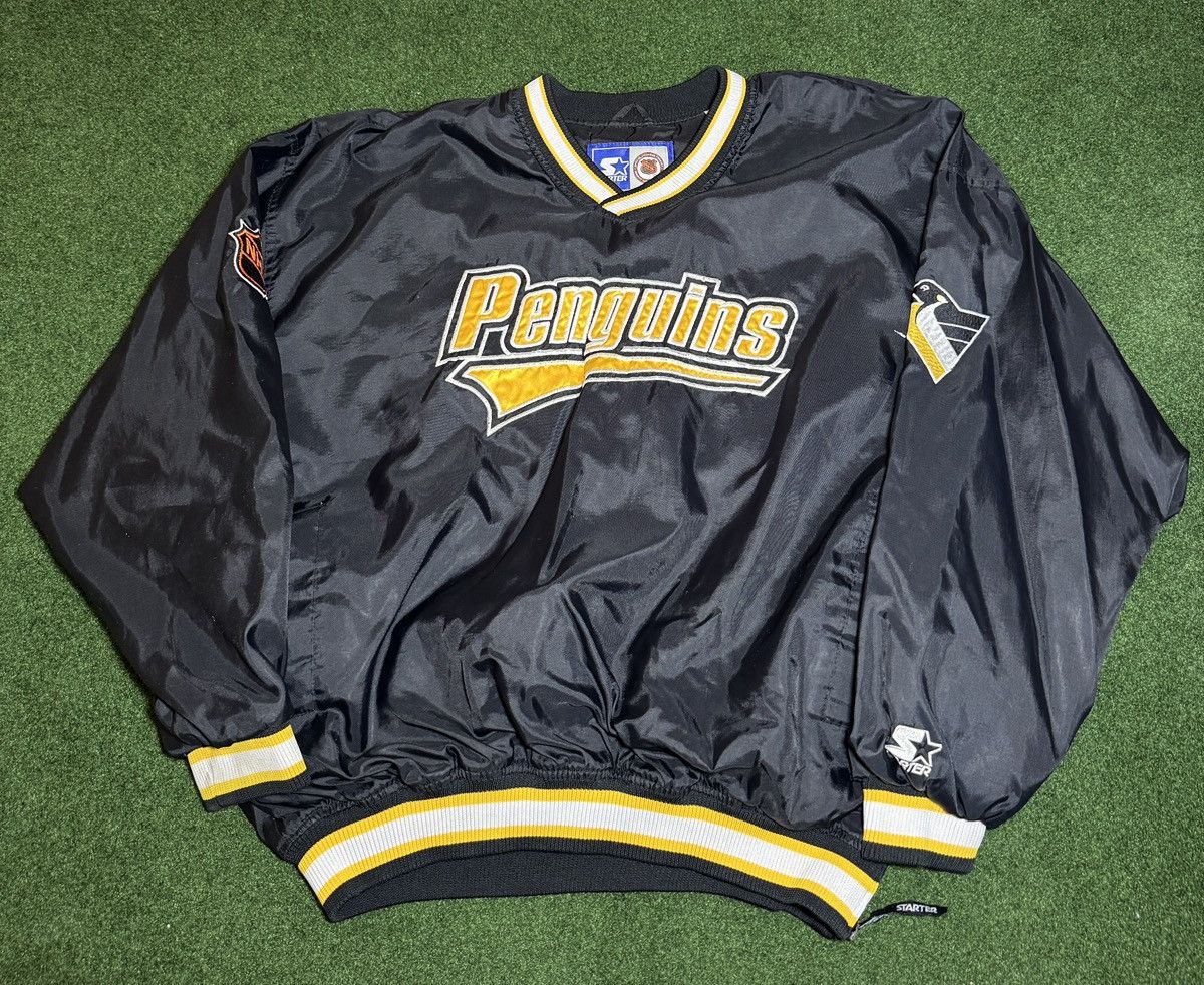 Starter × Vintage Vintage 90s Pittsburgh Penguins Starter Pullover Windbreaker Size US XXL / EU 58 / 5 - 1 Thumbnail