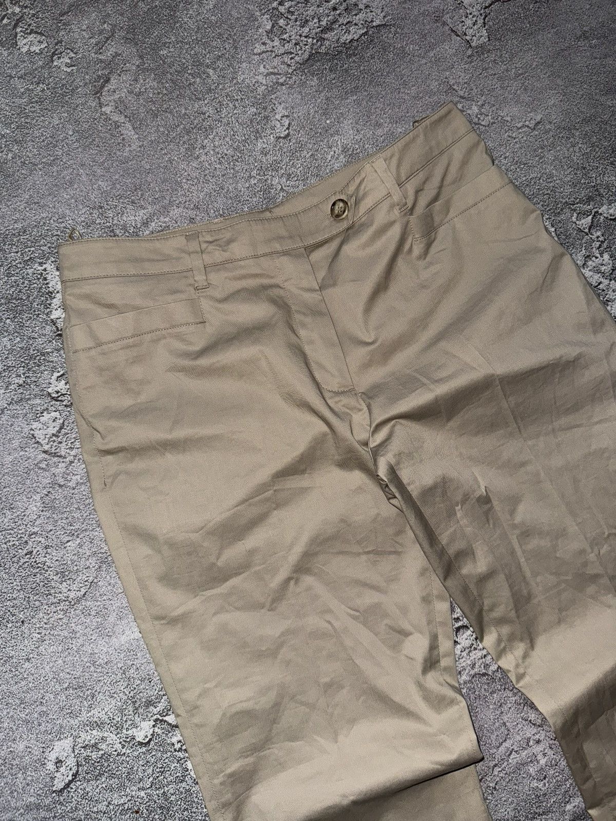 Designer × Prada Prada M Wmns beige chino pant trouser Jean casual Size 26" / US 2 / IT 38 - 13 Thumbnail