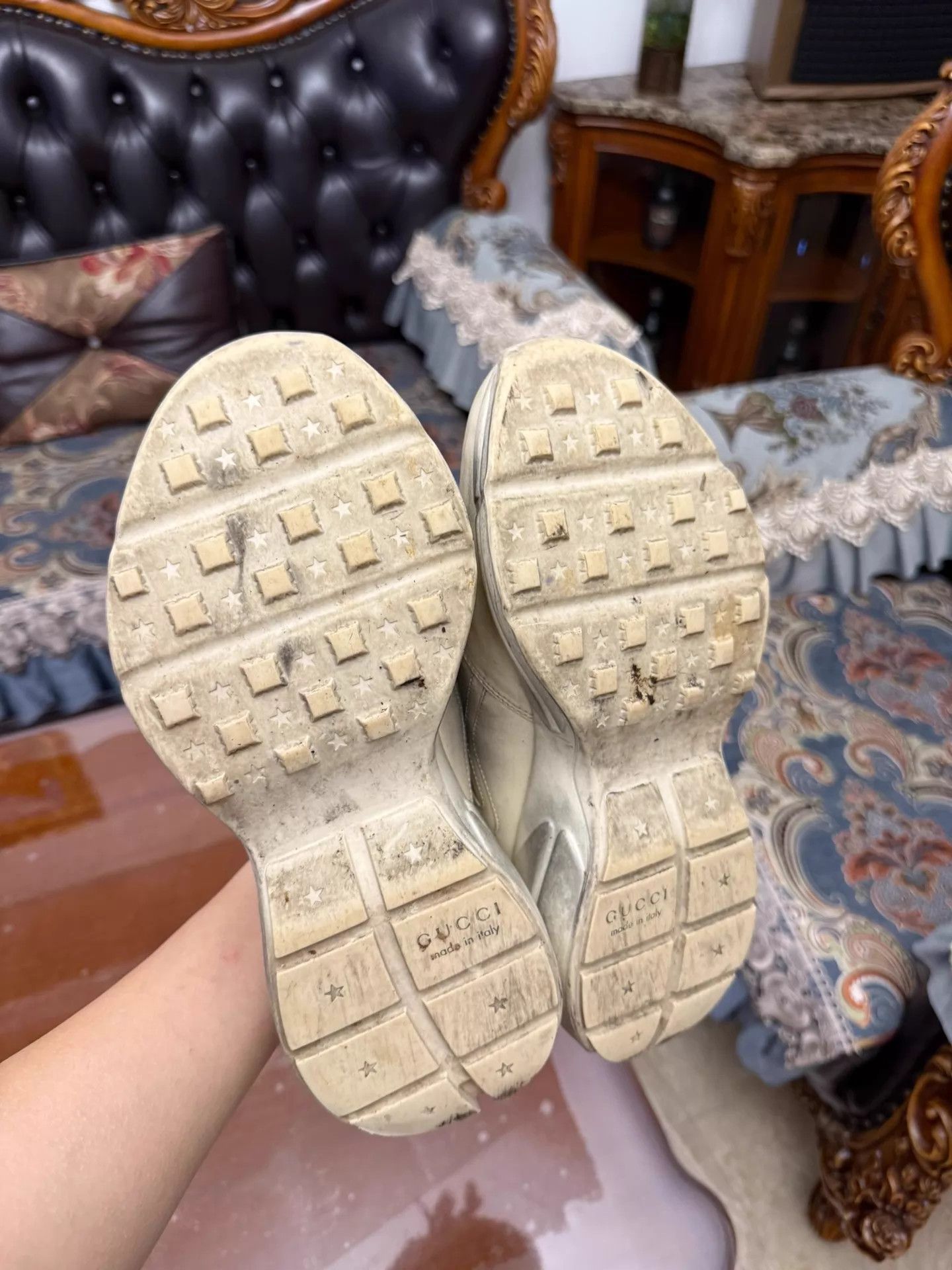 Gucci Gucci Iconic GG Logo Distressed Dad Sneaker US 7.5 Authentic Size US 7.5 / EU 40-41 - 7 Thumbnail