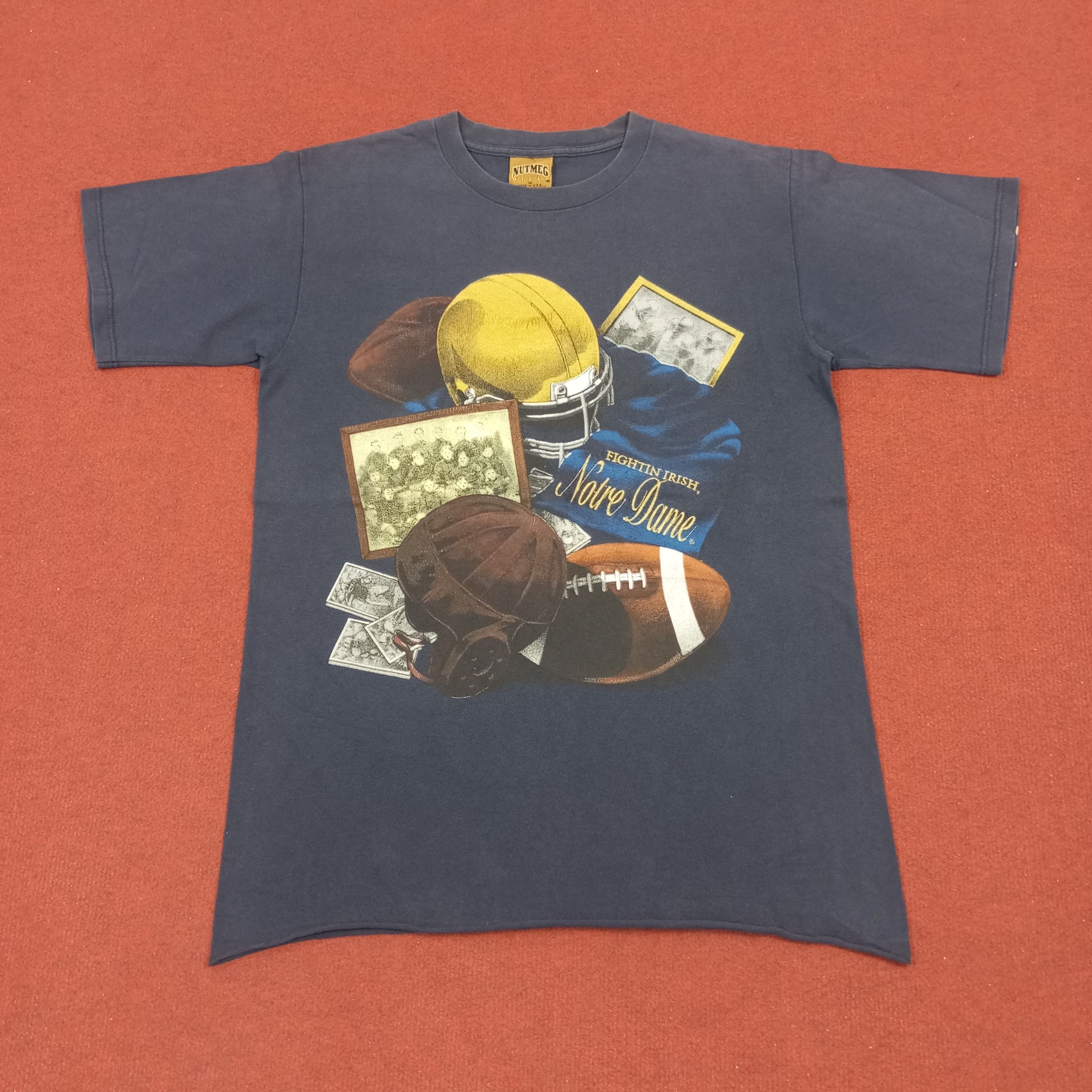 NFL × Nutmeg × Vintage Fighting Irish Notre Dame Football Team Vintage Tshirt Size US M / EU 48-50 / 2 - 1 Thumbnail