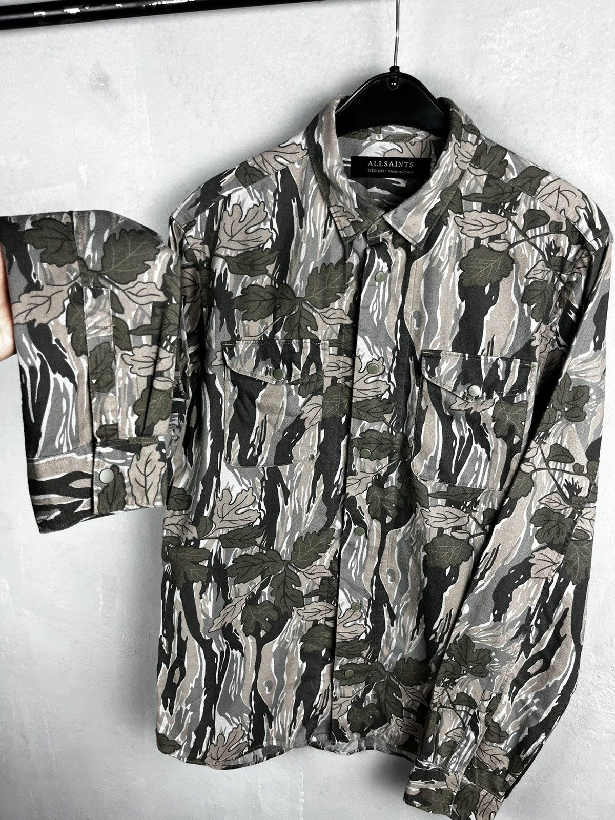 Allsaints Allsaints Leaf Forest Camo Pattern Hidden Shirt Size US M / EU 48-50 / 2 - 9 Thumbnail