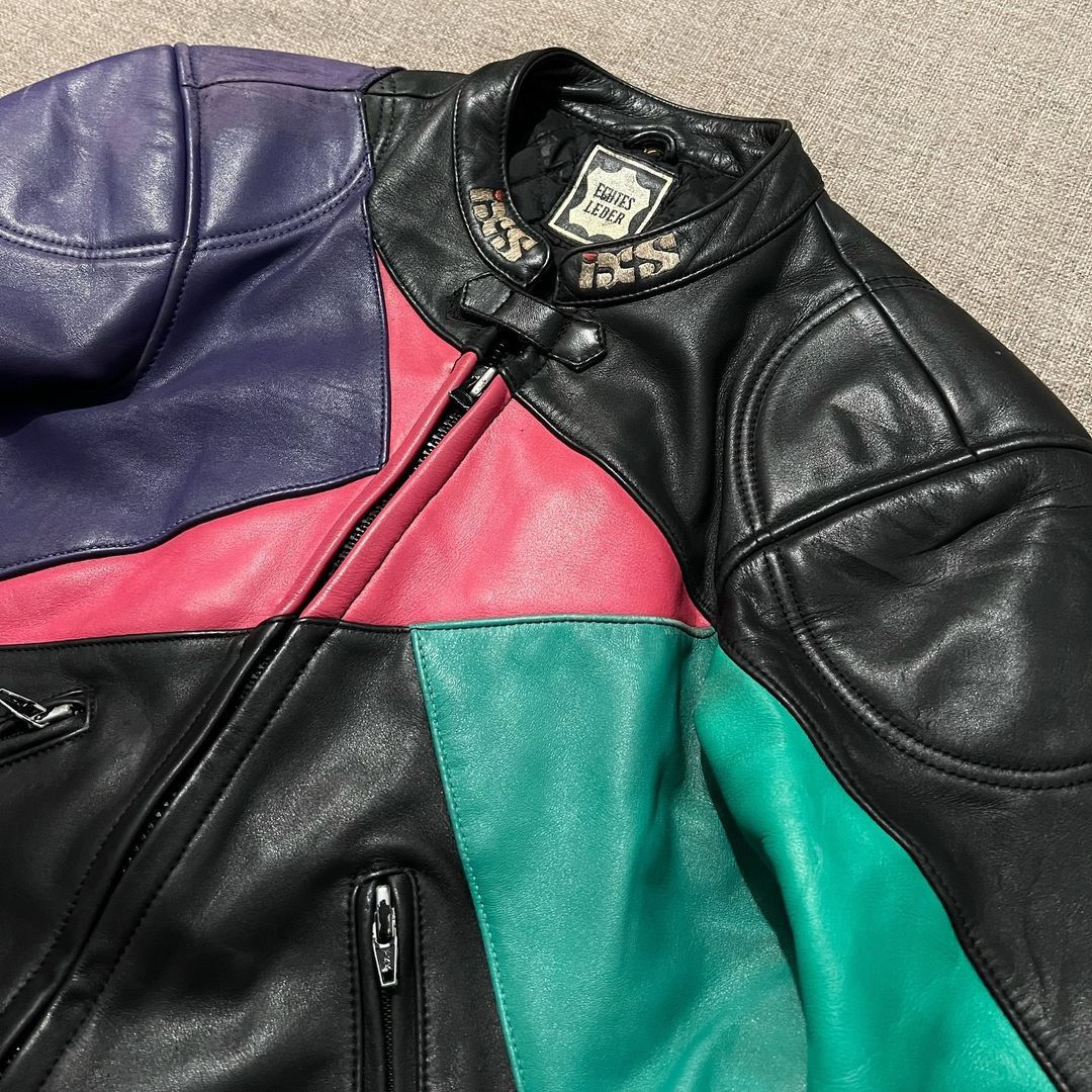 Other 1980s iXS Motorcycle Leather Jacket Size US M / EU 48-50 / 2 - 2 Thumbnail