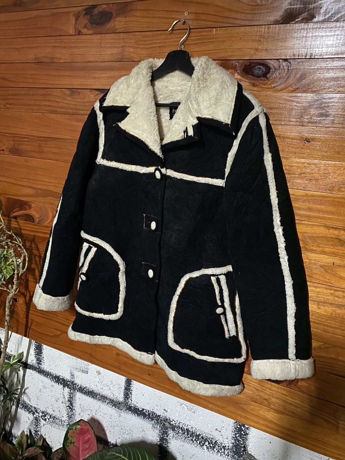 Yoshiyuki Konishi Vintage Ficce Yoshiyuki Konishi Faux Shearling Panel Coat Size M / US 6-8 / IT 42-44 - 4 Thumbnail