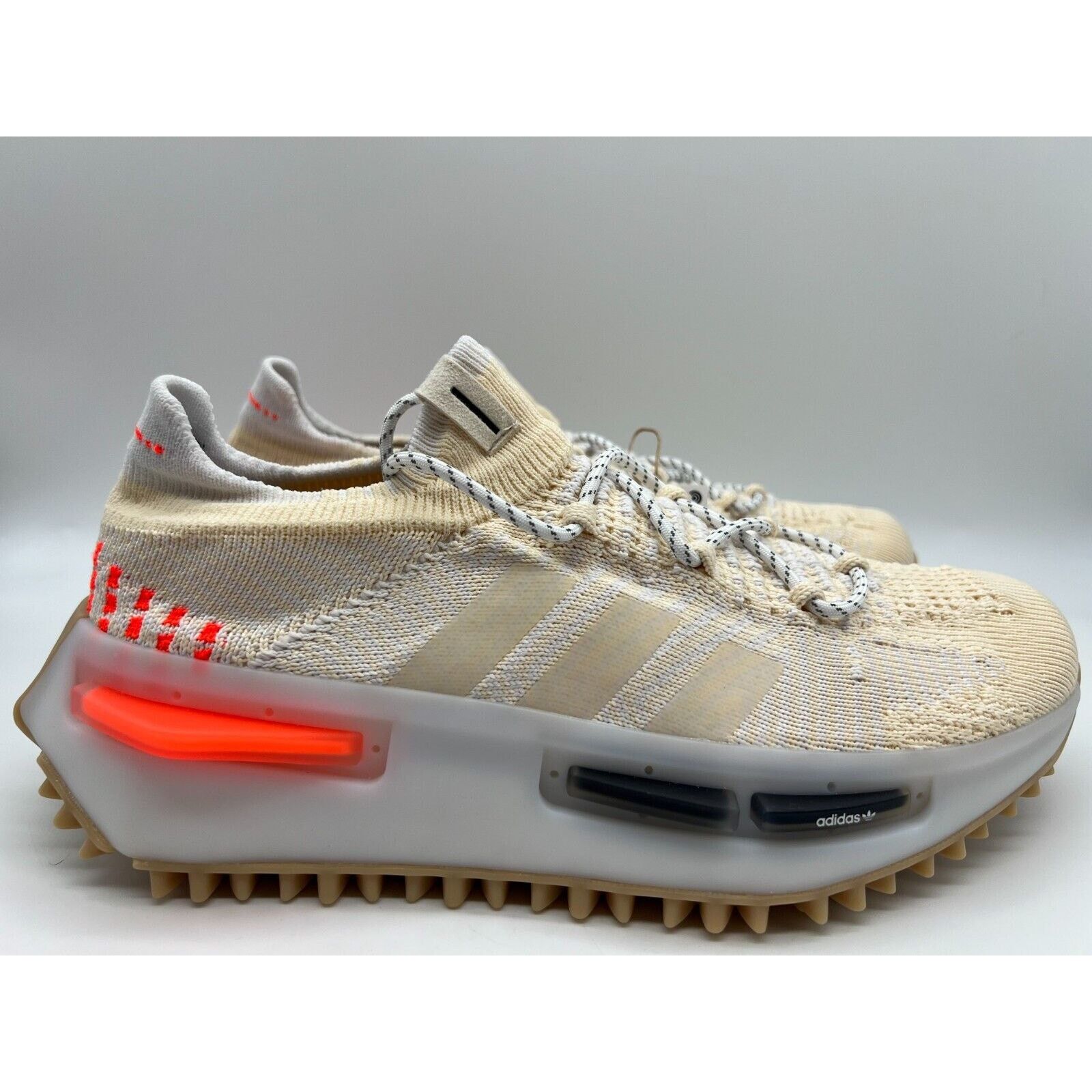 Adidas adidas NMD S1 Wonder White Solar Red IE2079 Men's Size 8 Size US 8 / EU 41 - 12 Thumbnail