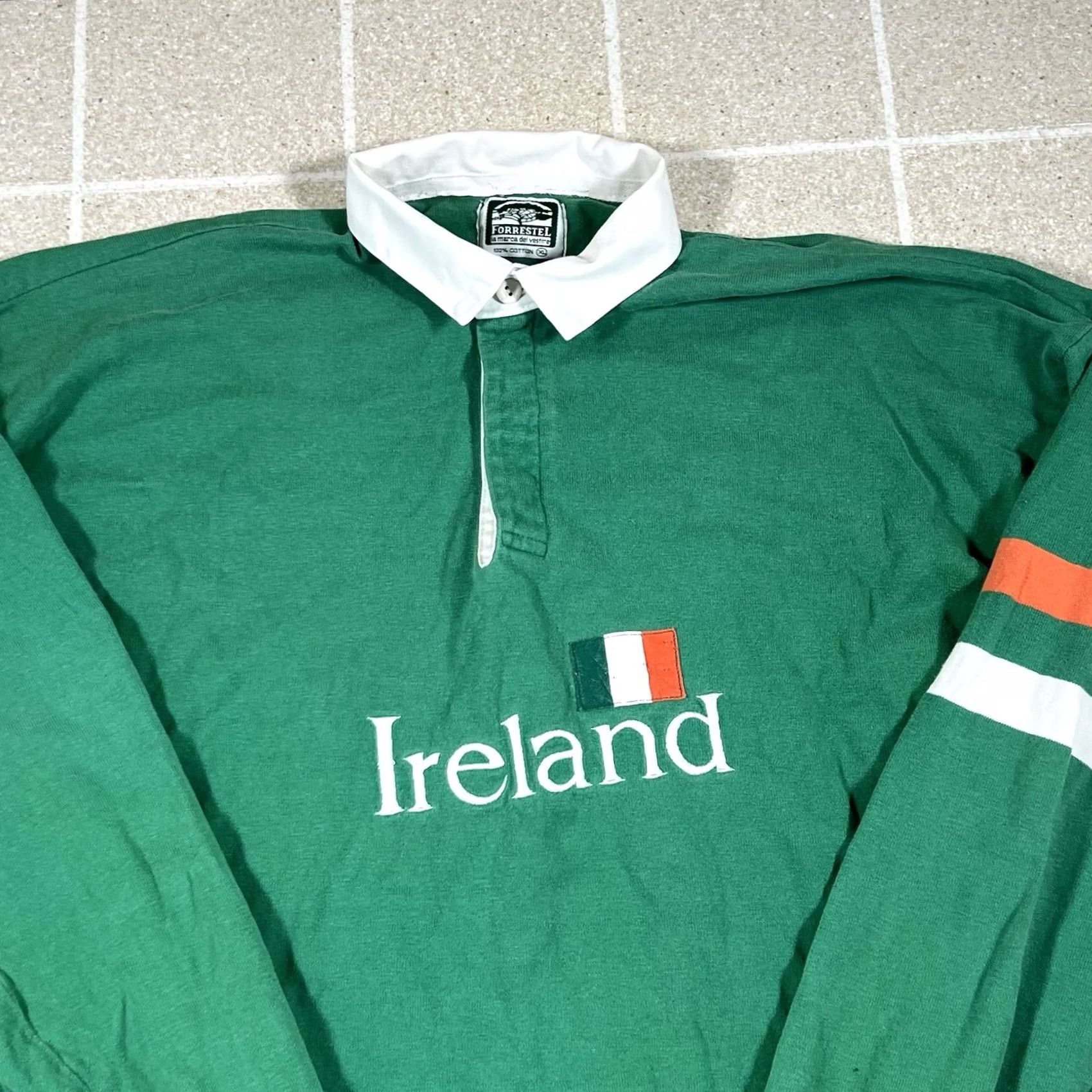 Vintage VINTAGE Forrestel Polo Shirt Mens XL Rugby Ireland Embroidered Green Long Sleeve Size US XL / EU 56 / 4 - 2 Thumbnail