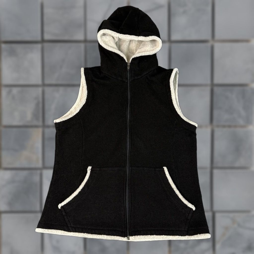 Vintage Kuhl Vest Womens L Black Alfpaca Fleece Full Zip Hooded Outdoor Vest Size L / US 10 / IT 46 - 1 Thumbnail