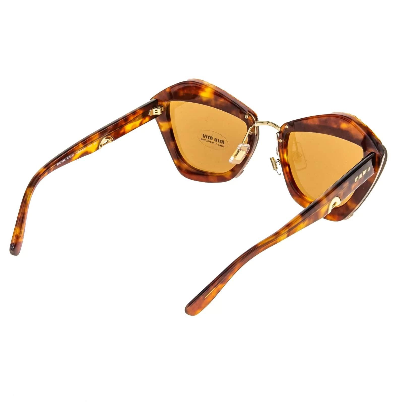 Miu Miu MIU MIU CHARM MU01XS Honey Luxury Fashion Sunglasses 01X Size ONE SIZE - 5 Thumbnail