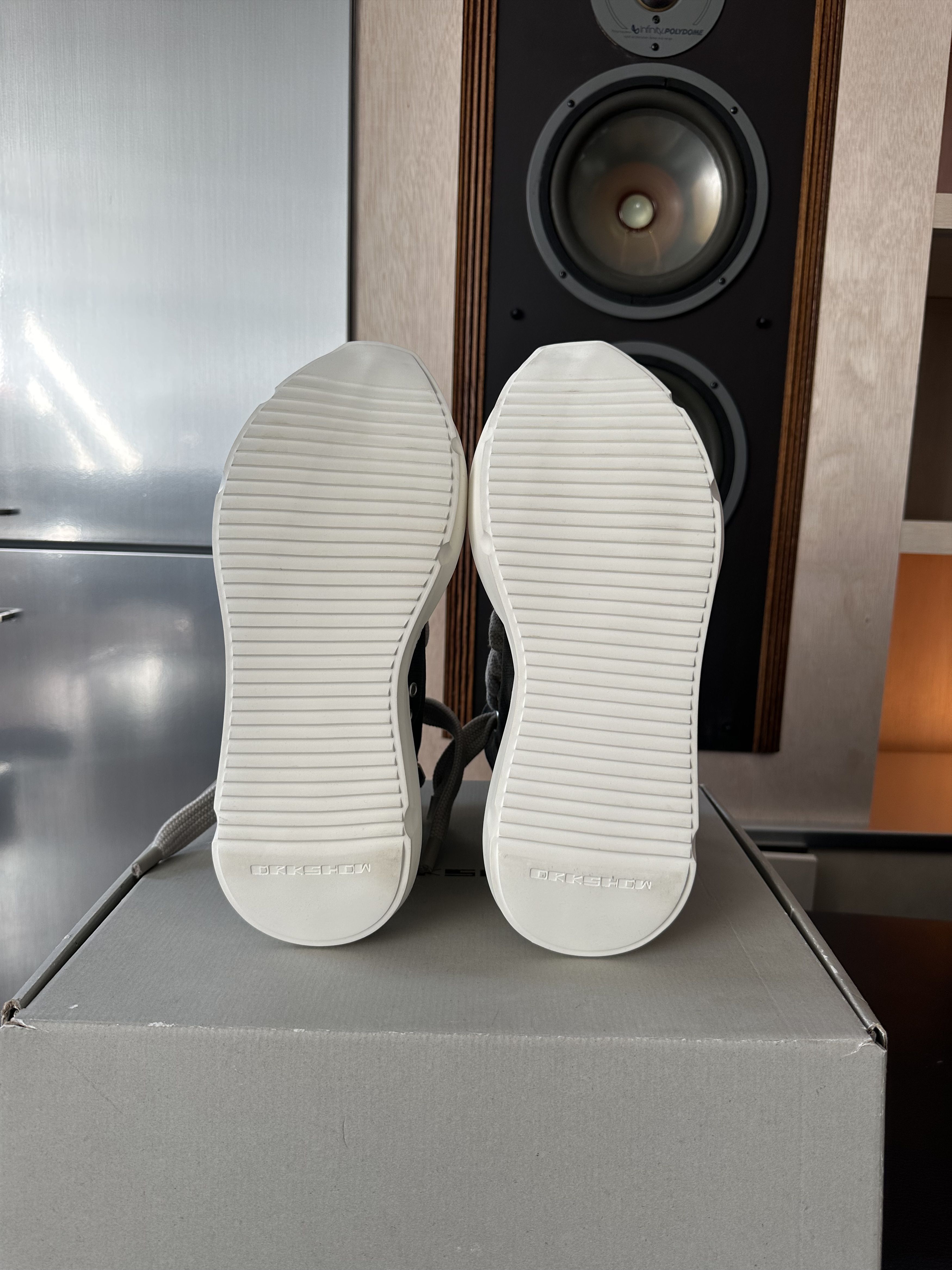 Rick Owens Drkshdw Rick Owens Drkshdw Abstract Jumbo Lace Grey Size 43.5/10.5 Size US 10.5 / EU 43-44 - 6 Thumbnail