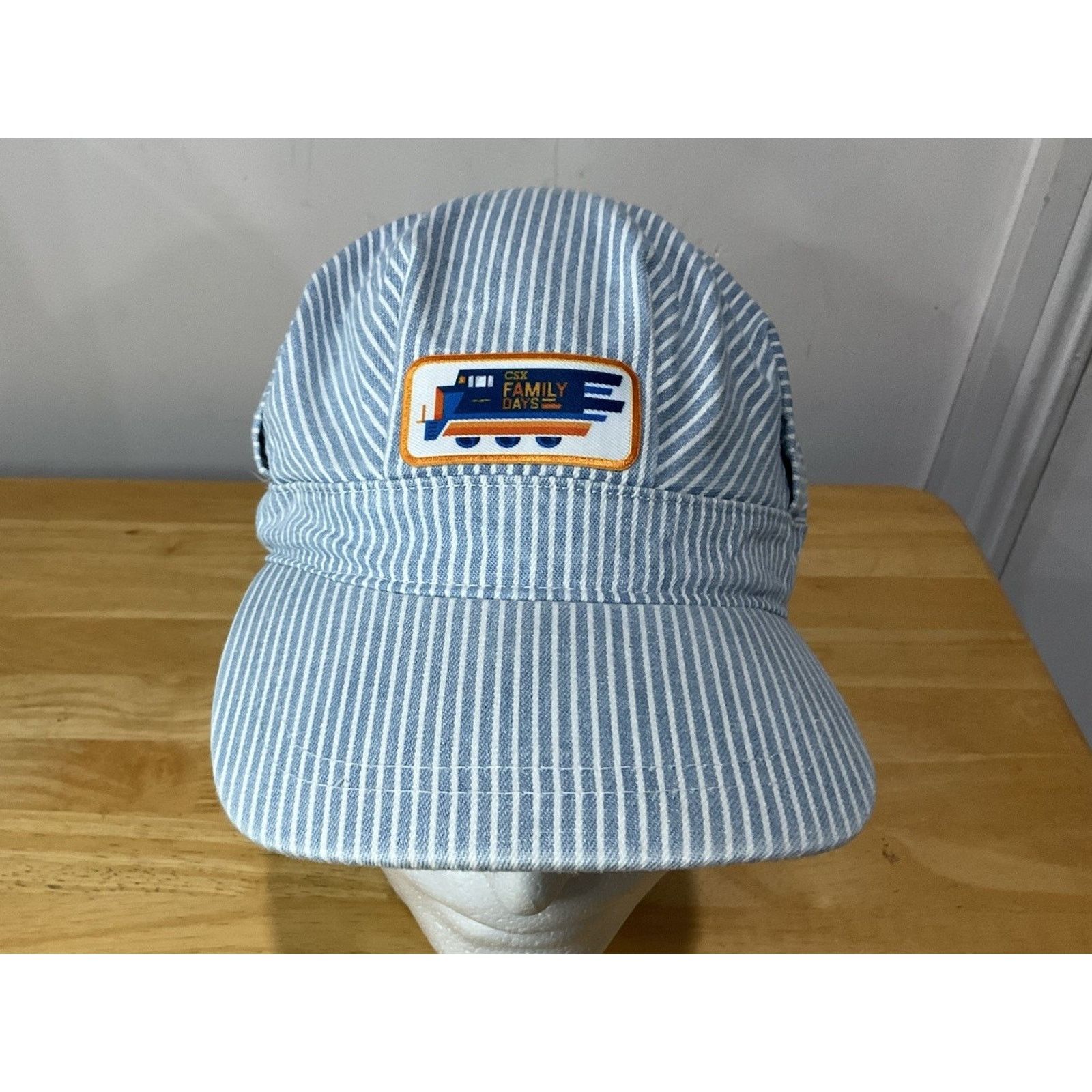 Other Teens Blue and White Striped Railroad Train Conductor Size ONE SIZE - 1 Thumbnail