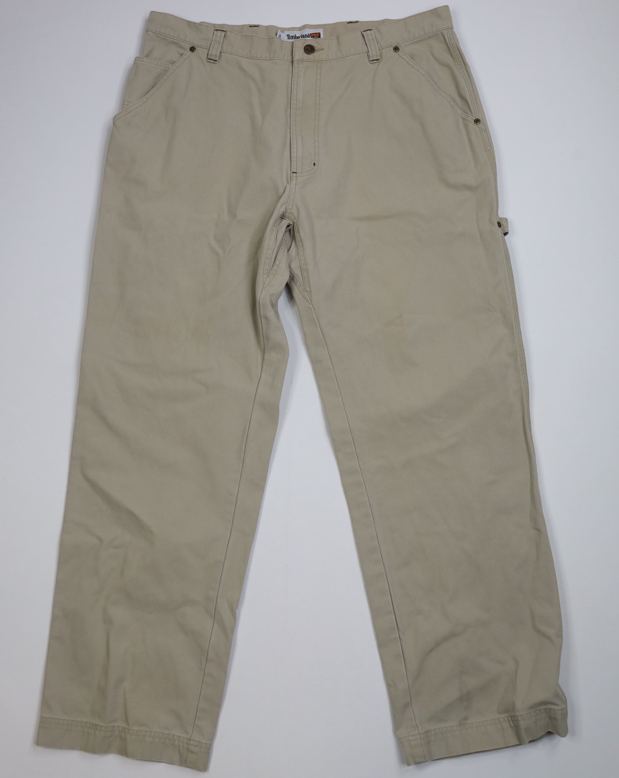 Timberland Vintage Y2K Timberland Canvas Wide Leg Dungaree Pants Size US 38 / EU 54 - 1 Thumbnail
