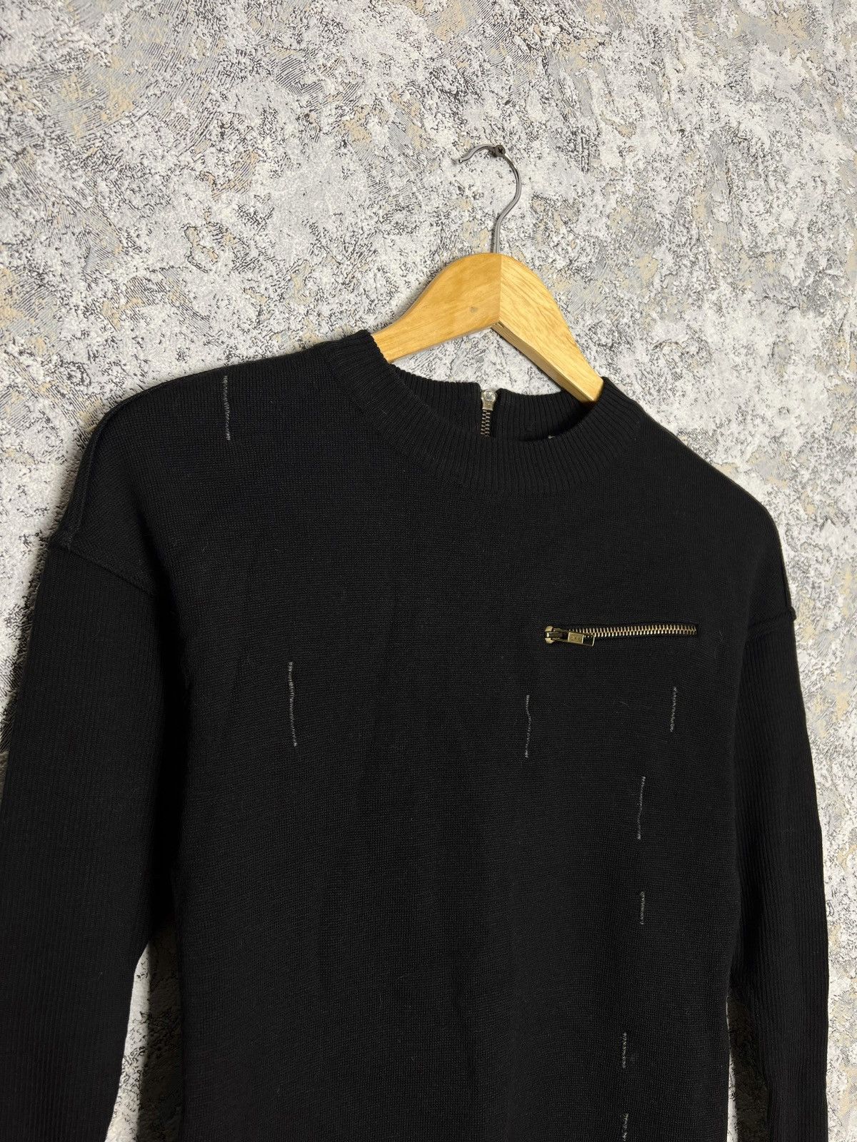 Alaia × Vintage ALAIA Azzedine RARE Vintage Wool Knitted Zip Long Sweater L Size L / US 10 / IT 46 - 2 Thumbnail