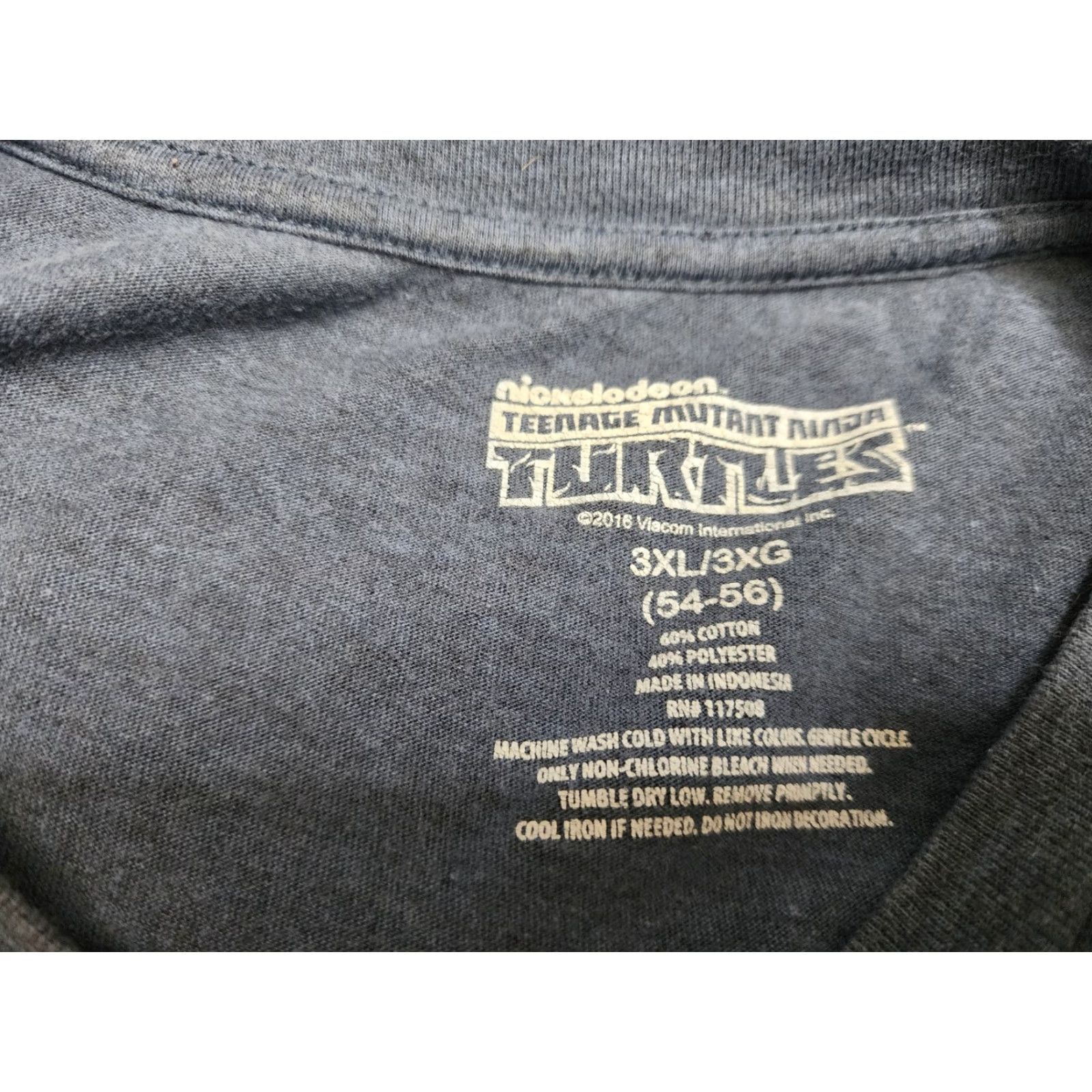 Nickelodeon Nickelodeon Teenage Mutant Ninja Turtles T-Shirt Gray 3XL Mens Cartoon 90s Size US XXL / EU 58 / 5 - 5 Thumbnail