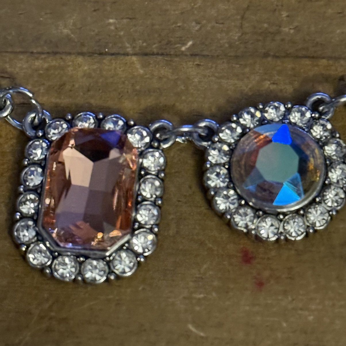 Other Silver geometric multicolor iridescent gemstone necklace Size ONE SIZE - 5 Thumbnail