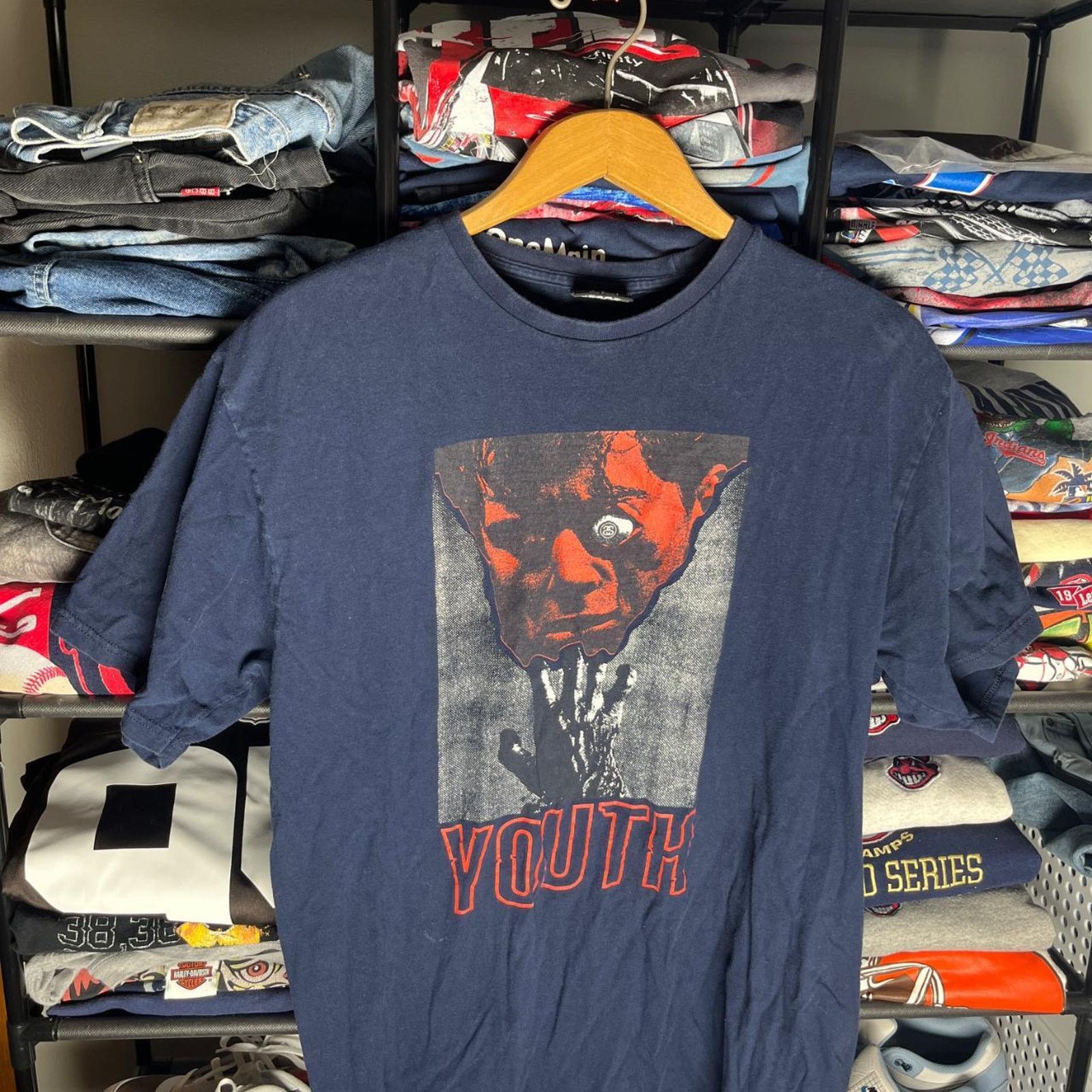 Stussy Blue stussy graphic shirt Size US L / EU 52-54 / 3 - 1 Thumbnail
