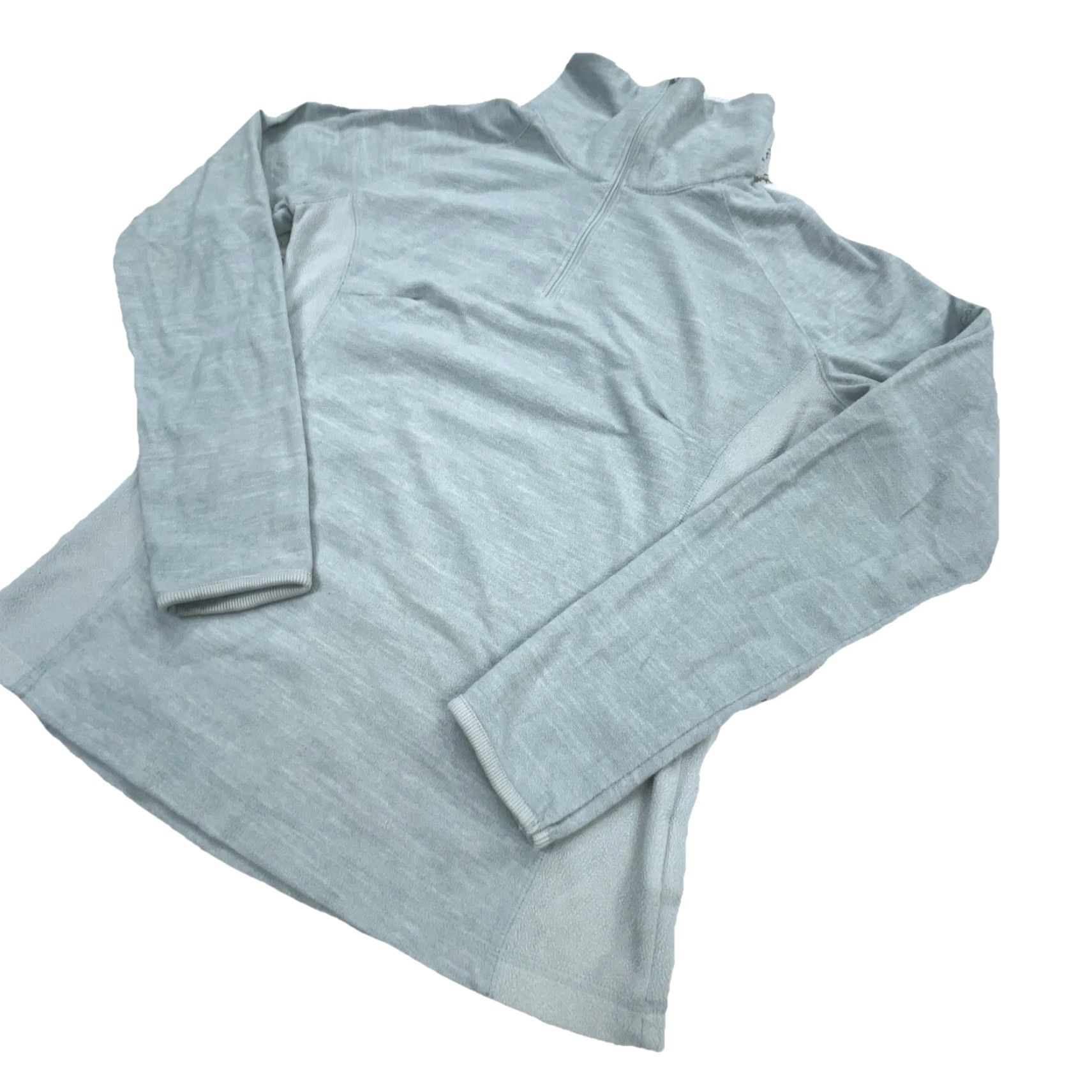 Layer 8 Columbia Sweater Women S Gray Fleece 1/4 Zip Lightweight Regular Fit Mock Neck Raglan Sleeve Pockets All Seasons Casual Travel Winter Fall Spring Size S / US 4 / IT 40 - 2 Thumbnail