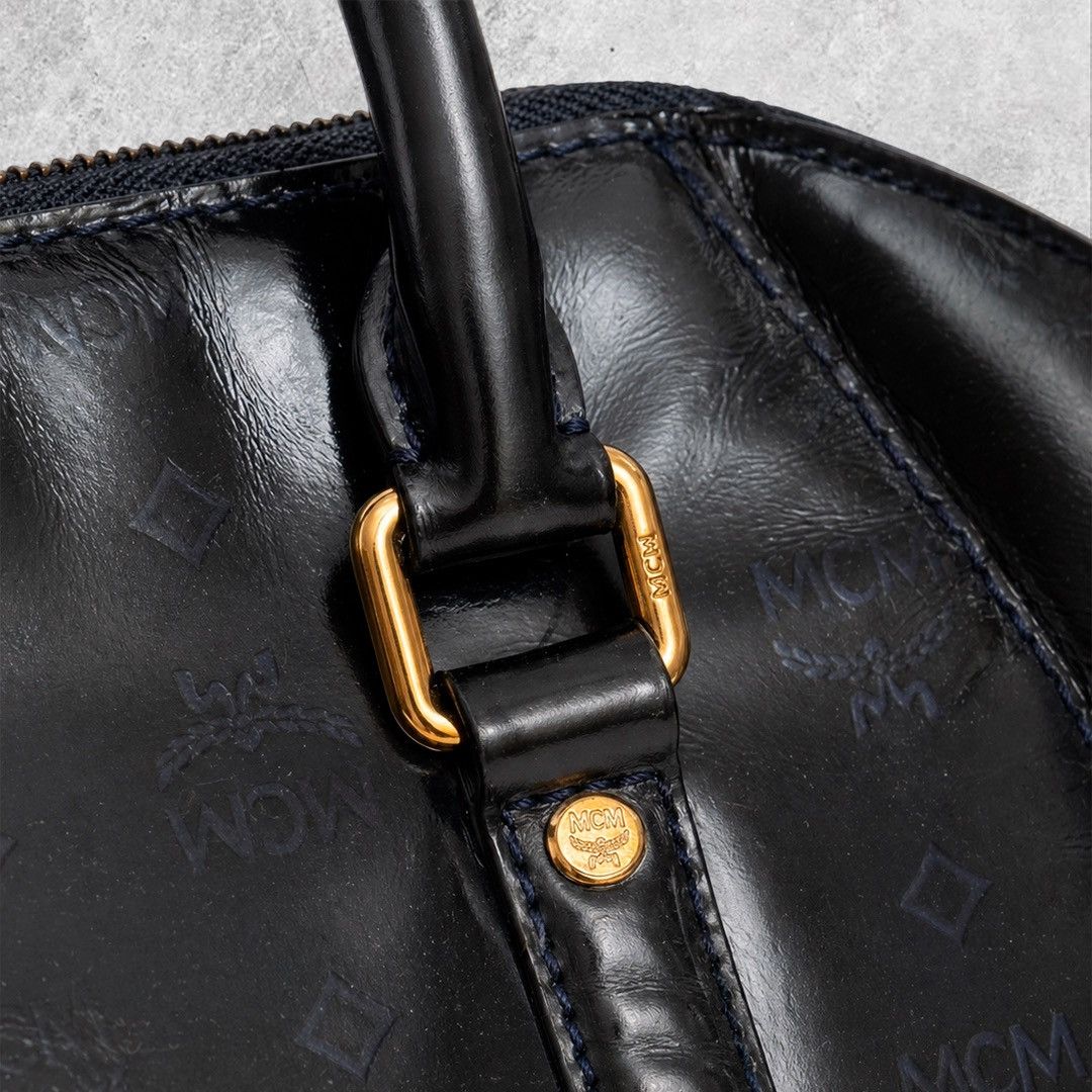 MCM MCM Bag Luxury Patent Monogram Satchel Boston Bag Glossy Size ONE SIZE - 7 Thumbnail