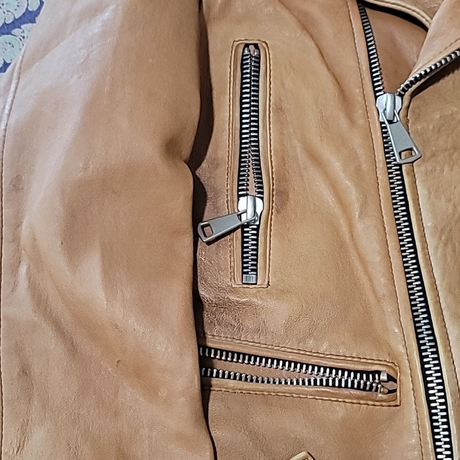 7 For All Mankind COPY - 7FAM Leather Moto Jacket! Size M / US 6-8 / IT 42-44 - 2 Thumbnail