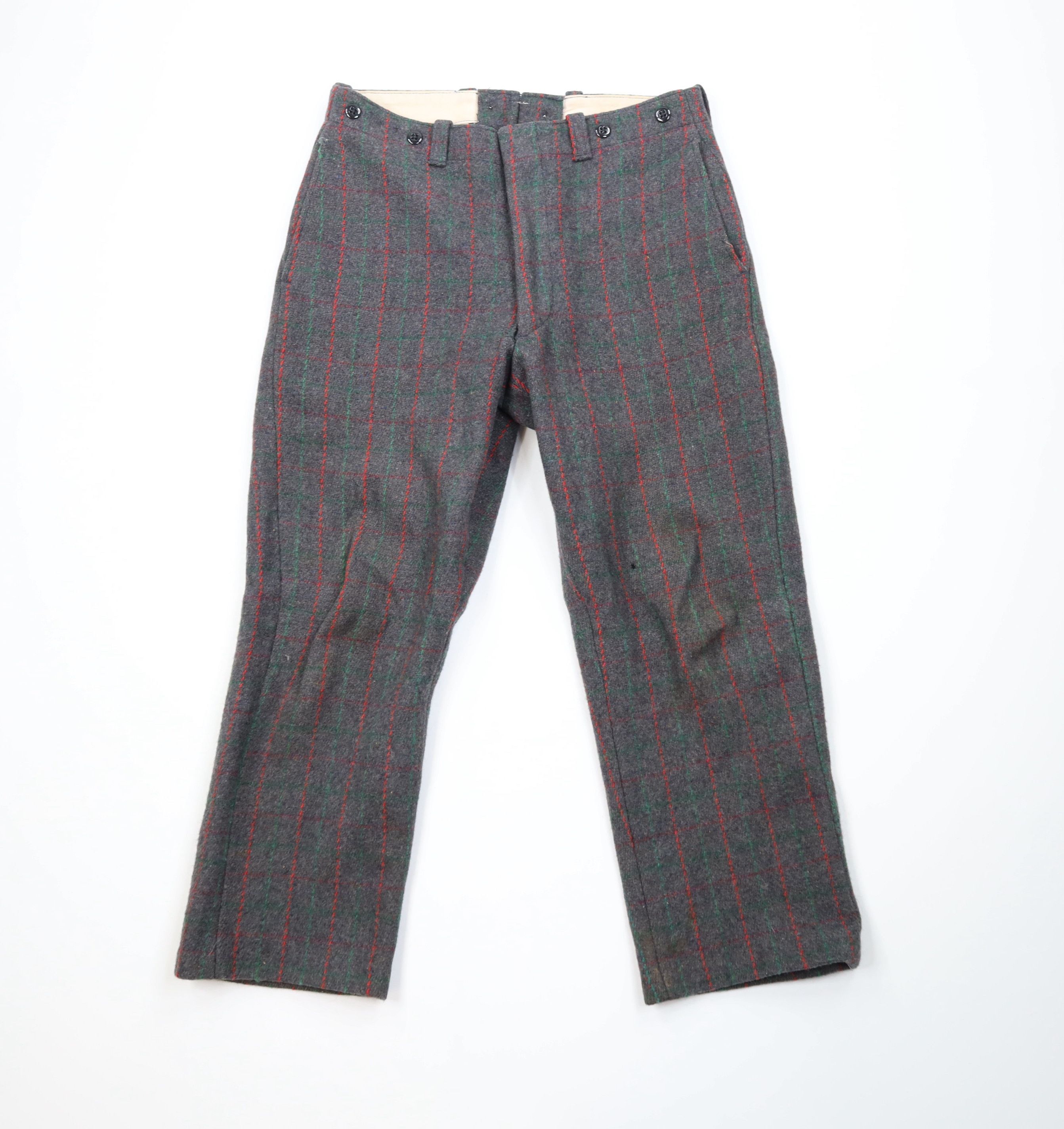Vintage Vintage 60s Streetwear Heavy Mackinaw Wool Pants Plaid USA Size US 34 / EU 50 - 1 Thumbnail