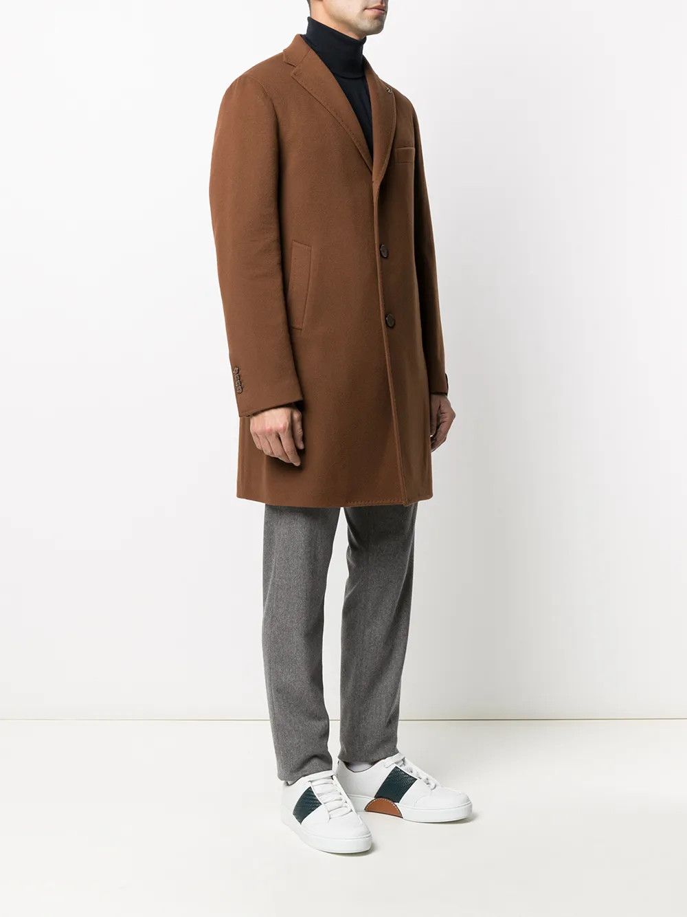 Tagliatore Tagliatore Virgin Wool Cashmere Overcoat Size US M / EU 48-50 / 2 - 2 Thumbnail