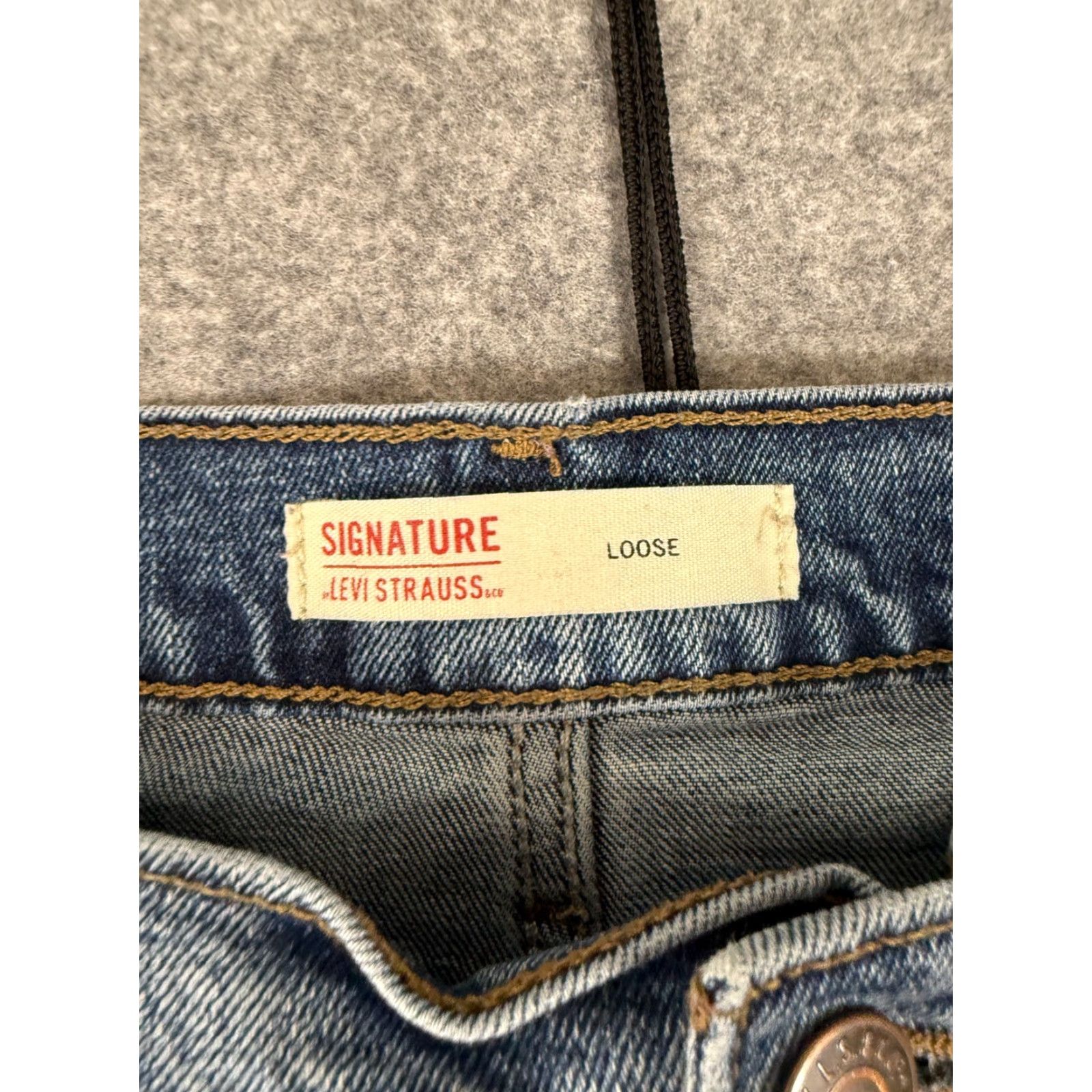 Levi's Levi's Signature Jeans Mens W38 L32 Blue Denim Loose Fit Straight Size US 38 / EU 54 - 6 Thumbnail
