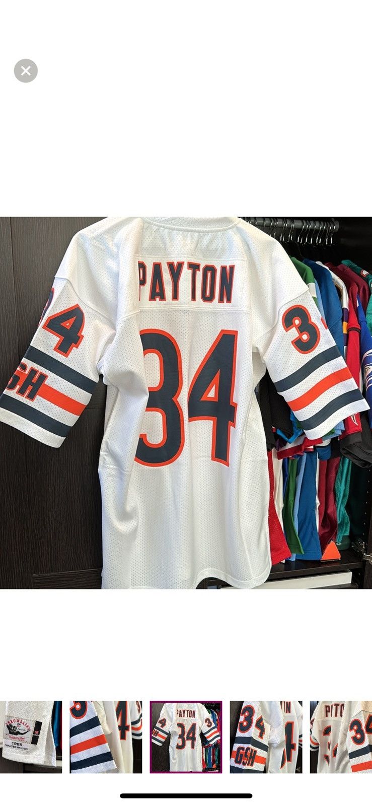 Mitchell & Ness Chicago Bears Away Vintage Walter Peyton Jersey Size US L / EU 52-54 / 3 - 9 Thumbnail