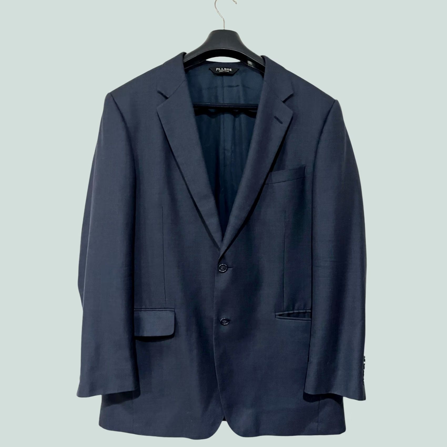 Jos. A. Bank VINTAGE Jos A Bank Blazer Mens 44L Navy Blue Wool Silk Ramie Two Button Sport Coat Blazer Mens 44L Navy Blue Wool Silk Ramie Two Button Sport Coat Size 44R - 1 Thumbnail