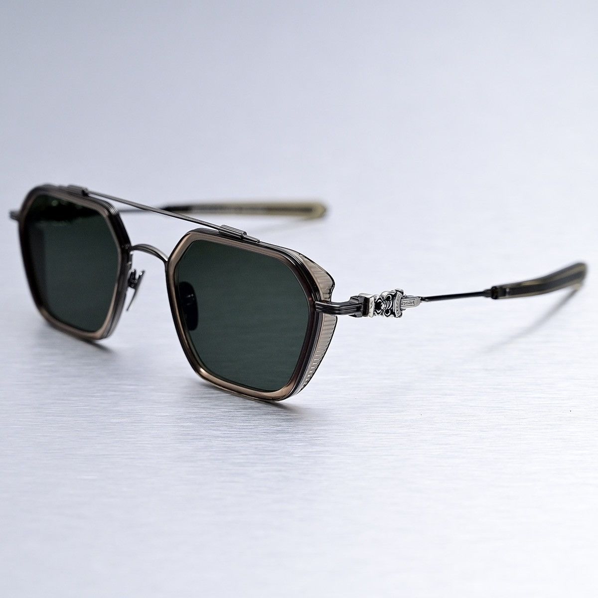 Chrome Hearts CHROME HEARTS HOTATION ARMY/GUNMETAL-ARMY SUNGLASSES Size ONE SIZE - 2 Thumbnail