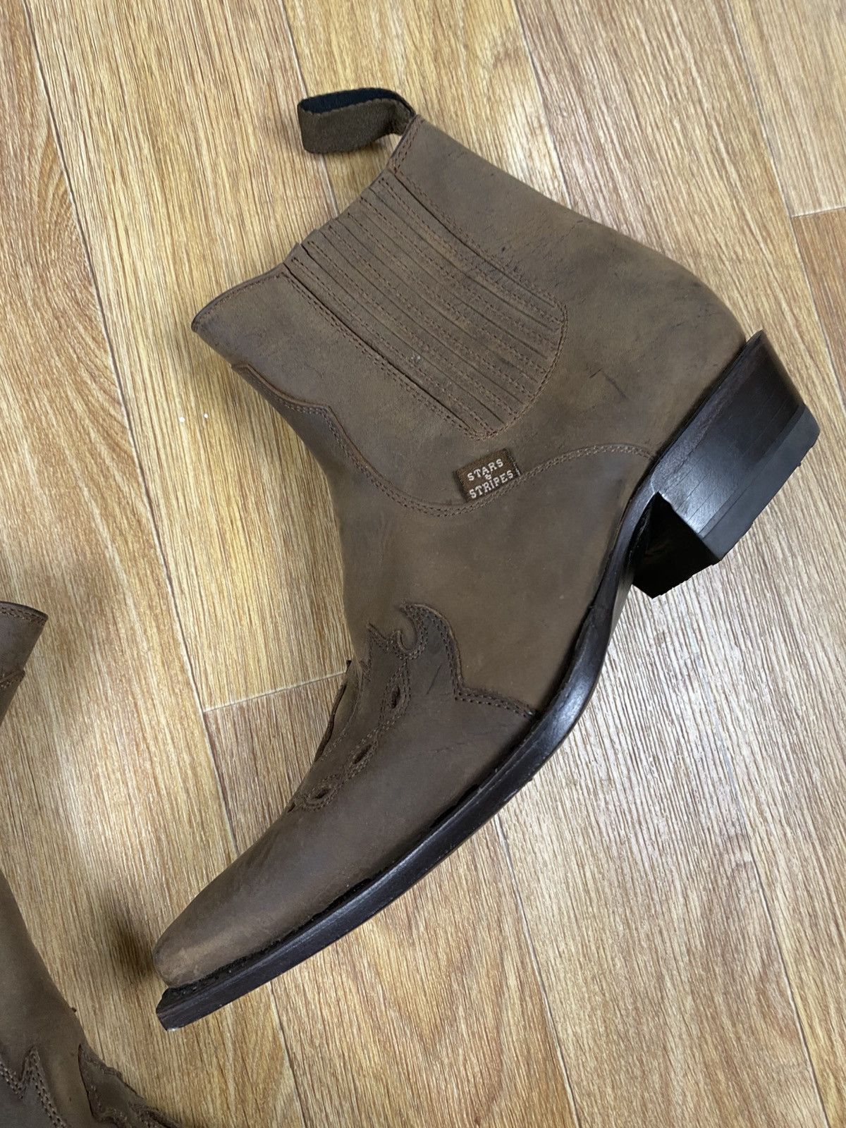 Cowboy Equipment × Stars & Stripes × Vintage Stars & Stripes Cowboy Leather Boots WB-37 Size: 41 Size US 8 / EU 41 - 4 Thumbnail