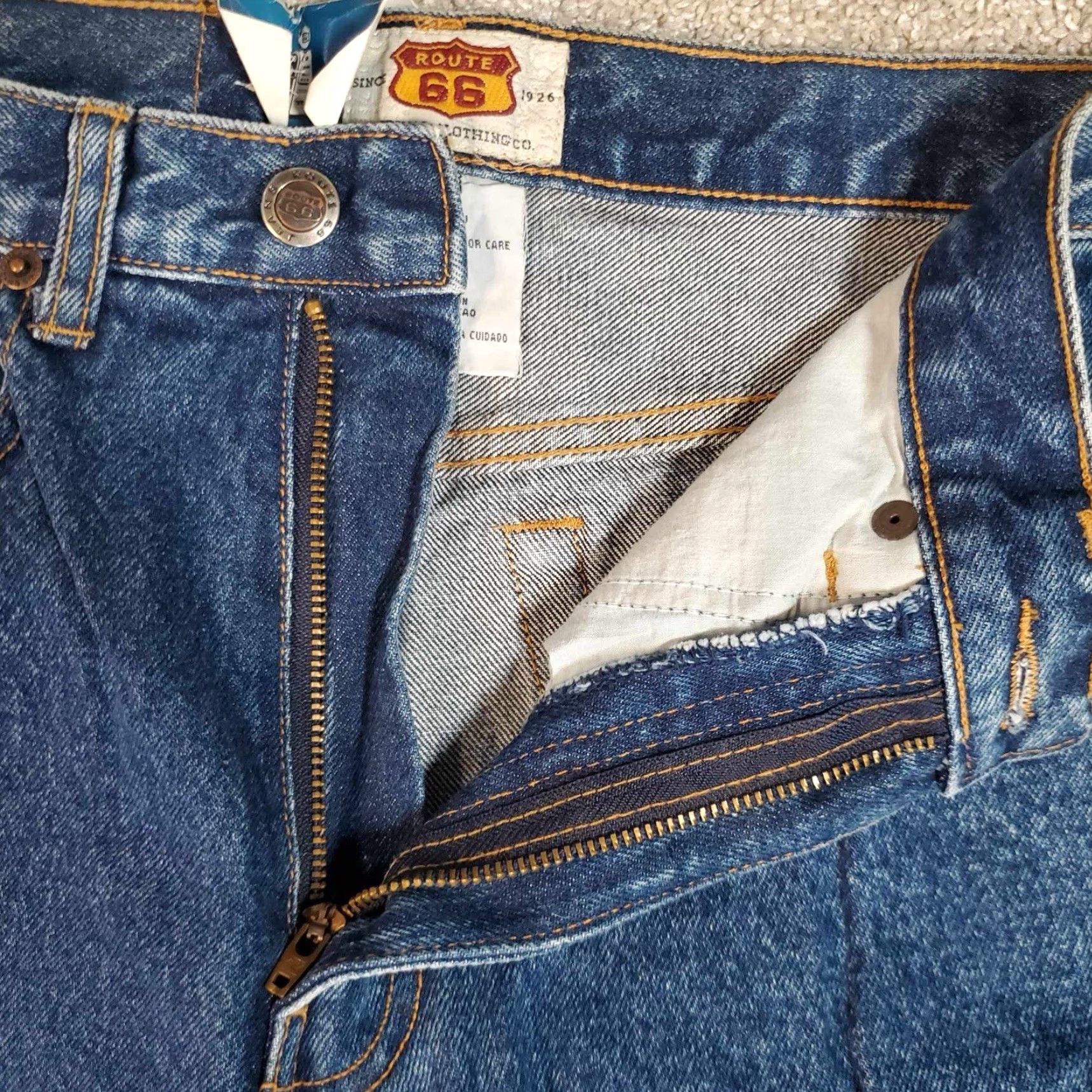 Route 66 VINTAGE VTG 90s Y2K Route 66 Jeans K MART TAG 100% Cotton 28 X 29 Rare Dead Stock Size US 28 / EU 44 - 7 Thumbnail