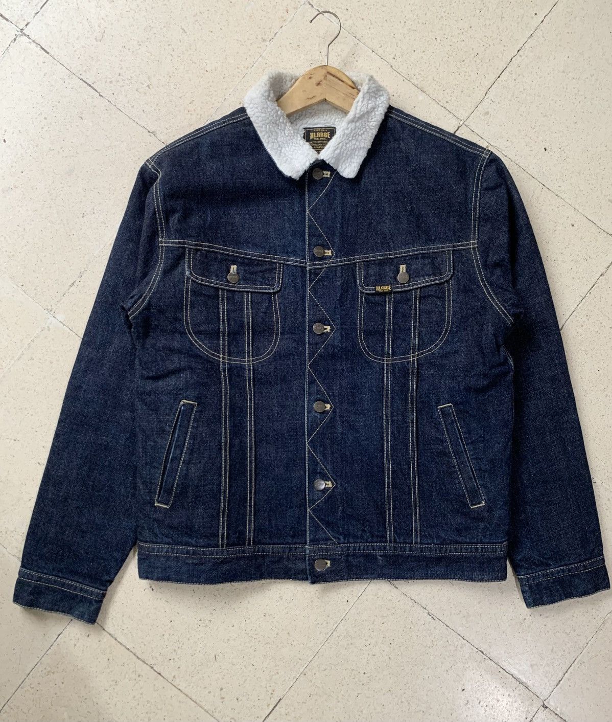 Xlarge Vintage XLarge beautiful silhouette selvedge denim jacket Size US L / EU 52-54 / 3 - 1 Thumbnail